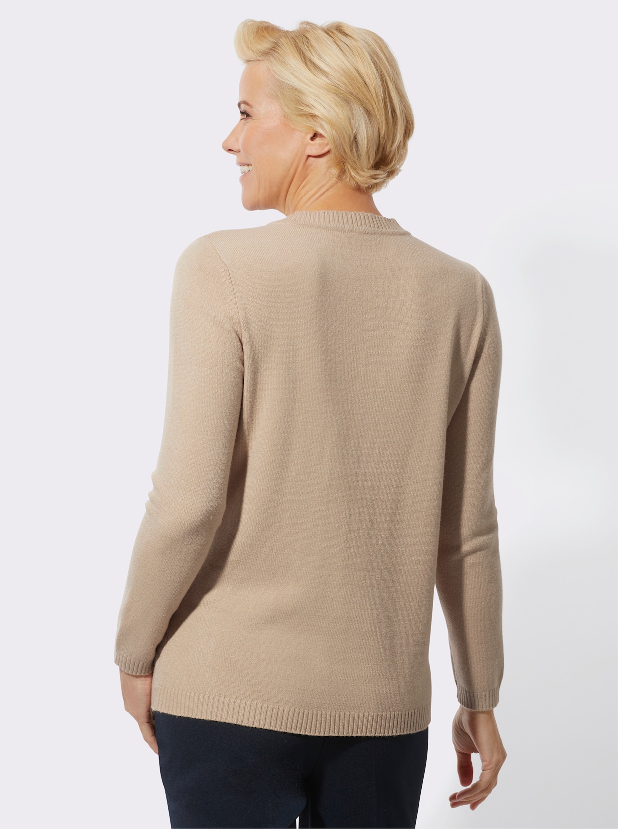 2-in-1-pullover - beige