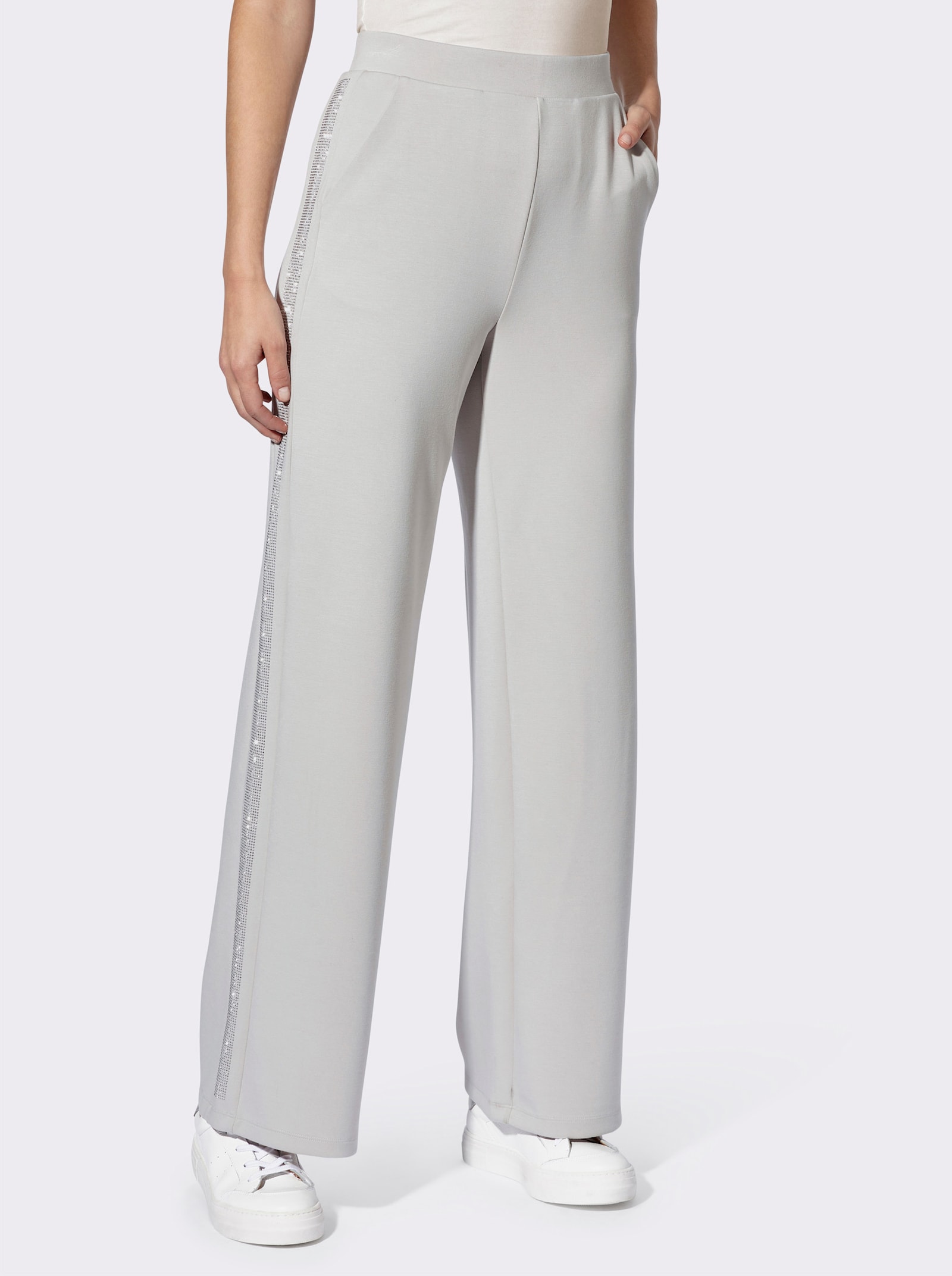 heine Schlupfhose mit Glitzersteinchen - hellgrau
