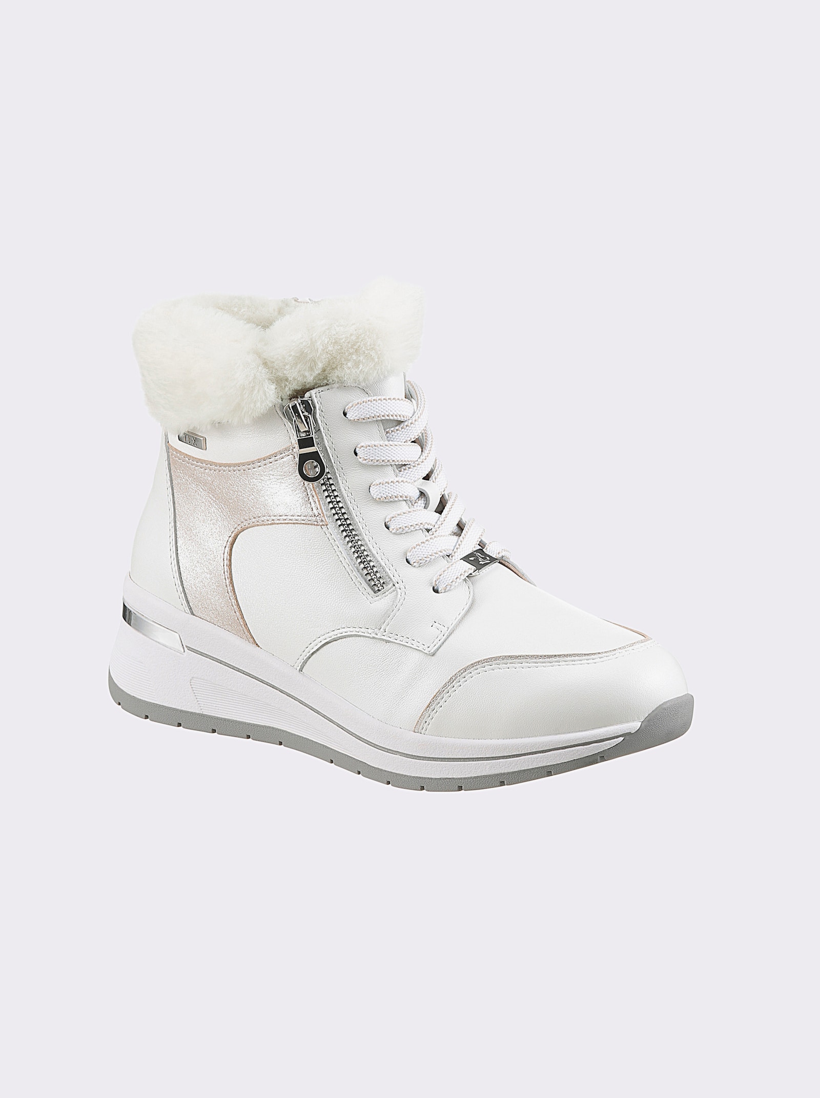 Caprice Stiefelette wind- und wasserabweisend - weiß