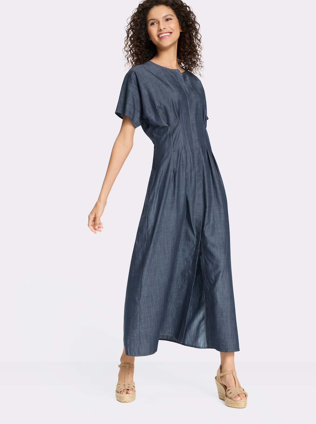 heine Freizeitkleid - rauchblau-meliert