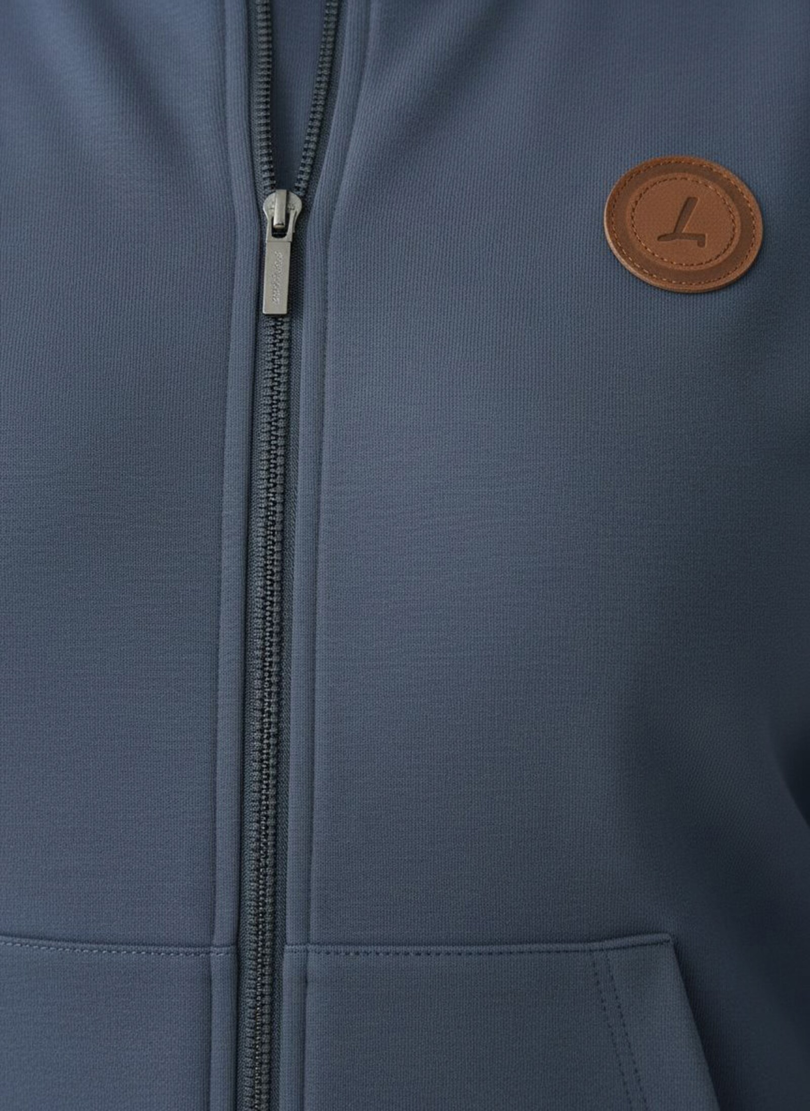 Shirtjacke mit Känguru-Taschen - rauchblau