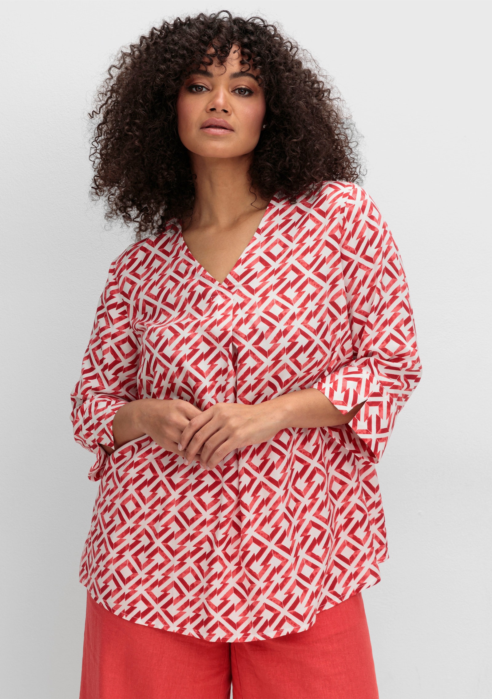 sheego Tunika mit 3/4-Arm - hummer-gemustert