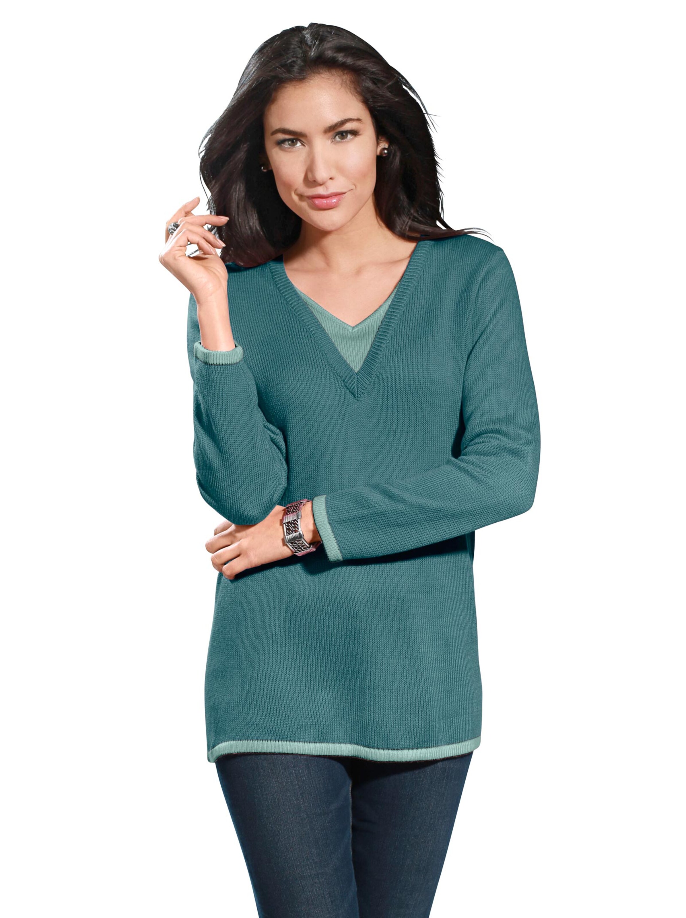 Pullover - petrol-wintertürkis