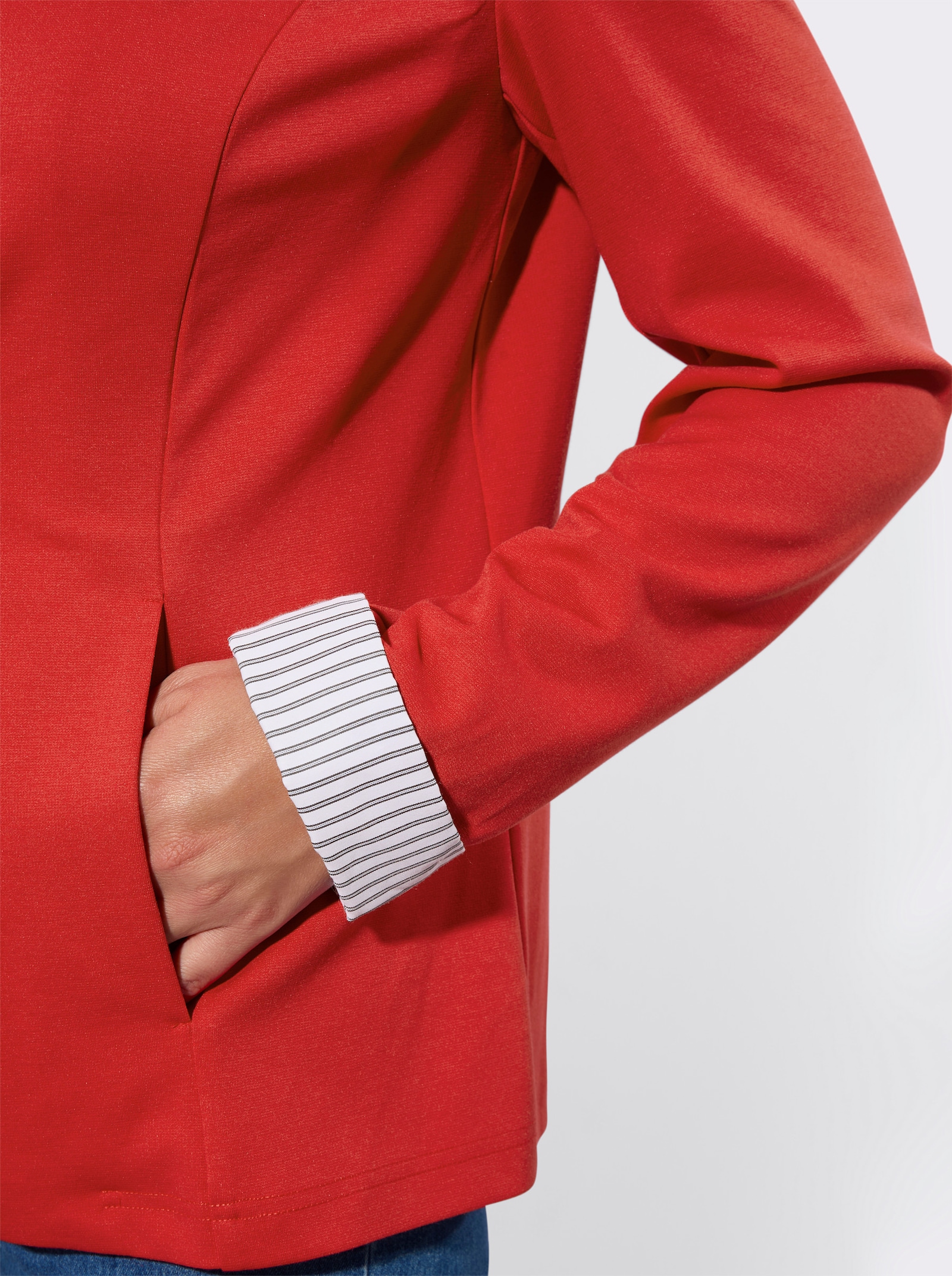 Jerseyblazer in Interlock Qualität - erdbeere