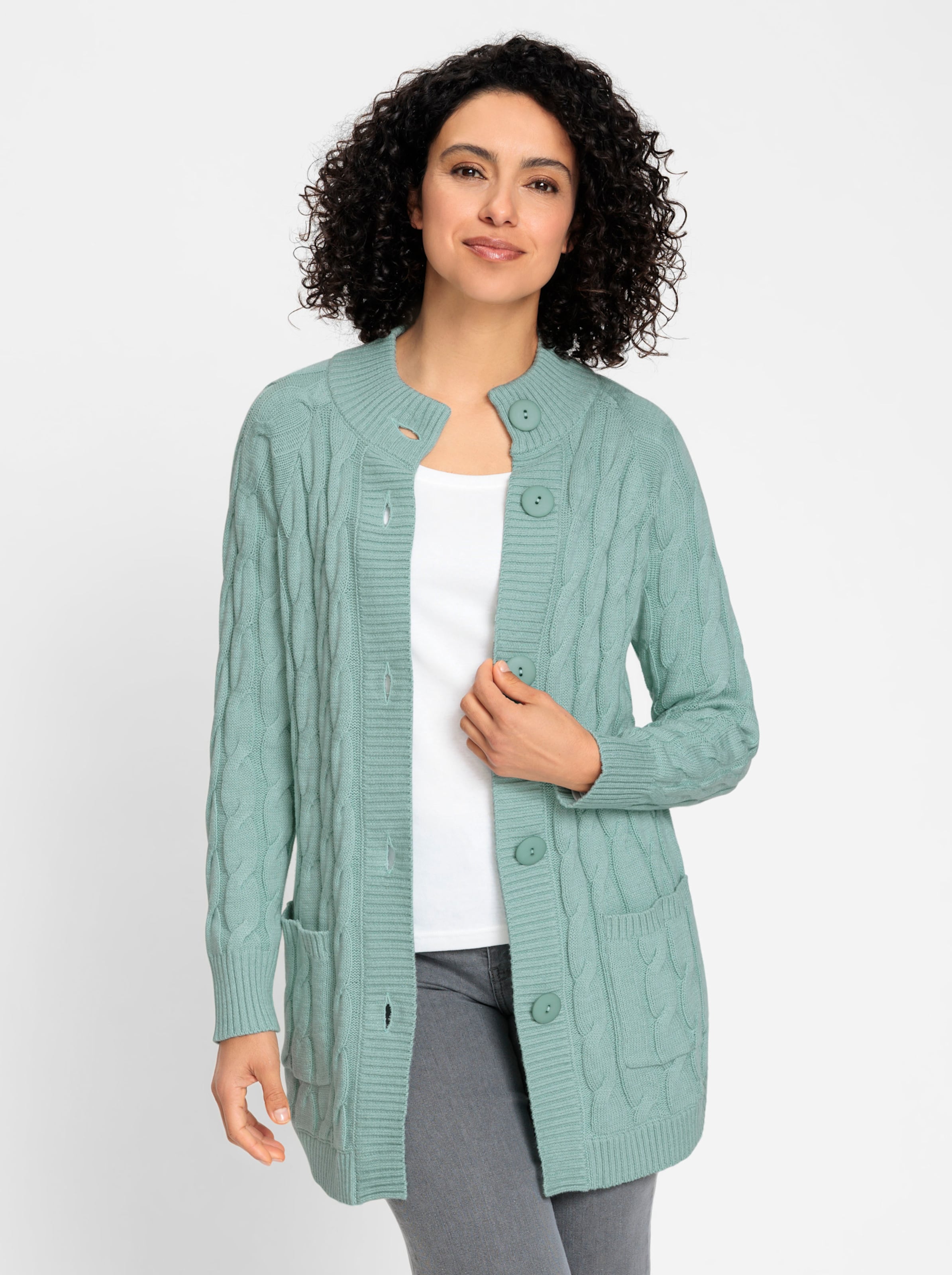 Longstrickjacke