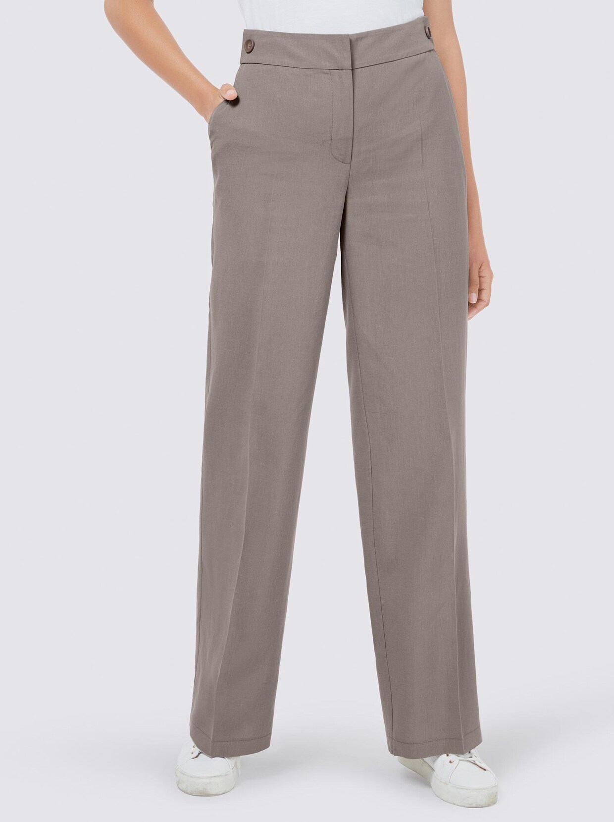 Bügelfaltenhose - taupe