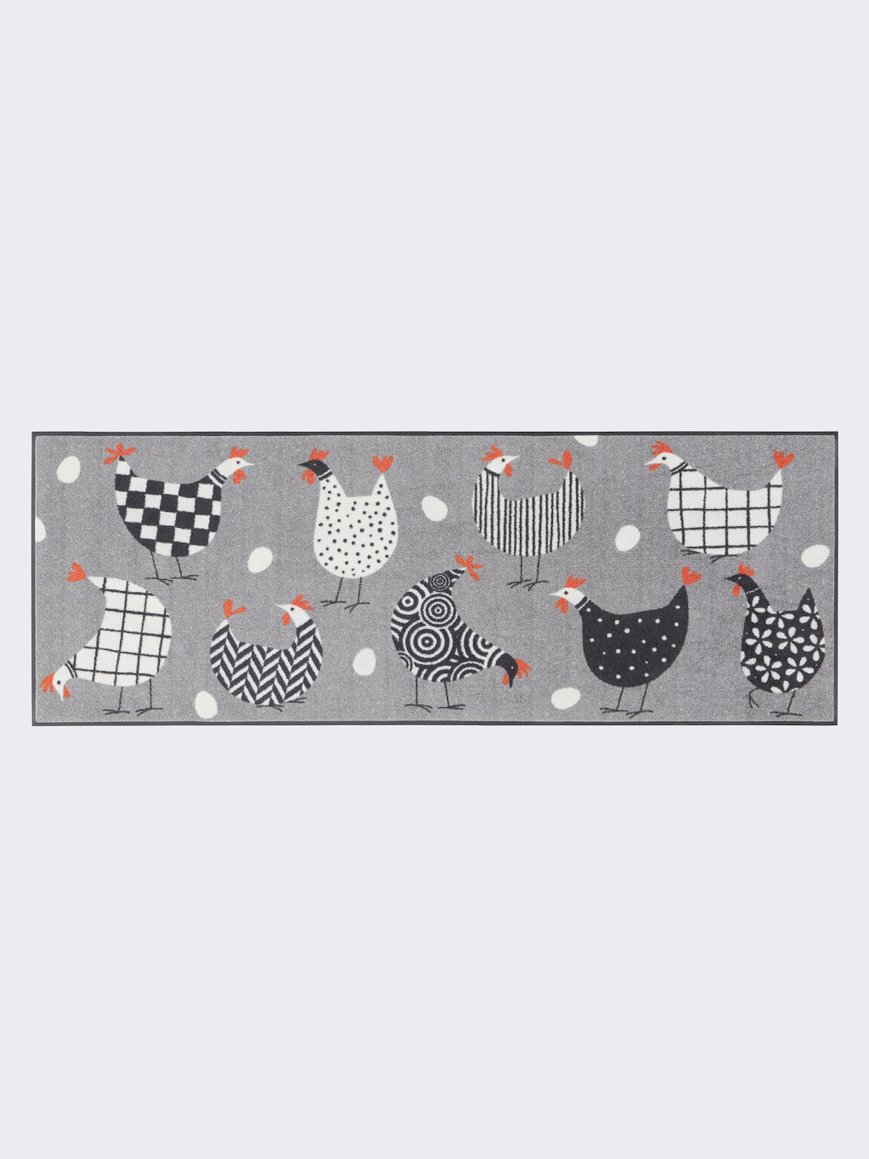 wash+dry by Kleen-Tex Voetmat - grijs/wit gedessineerd
