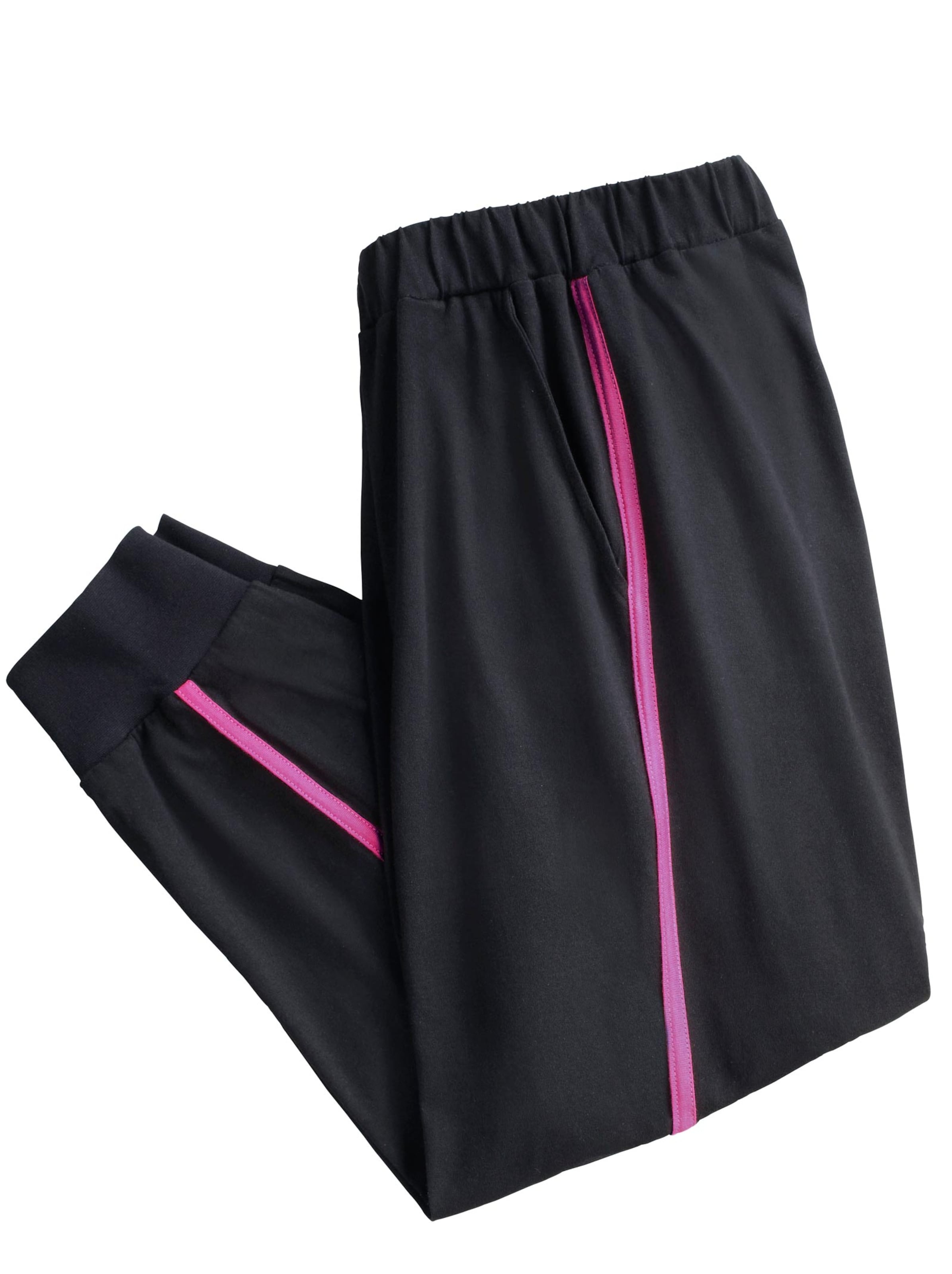 3/4-Hose - schwarz-pink