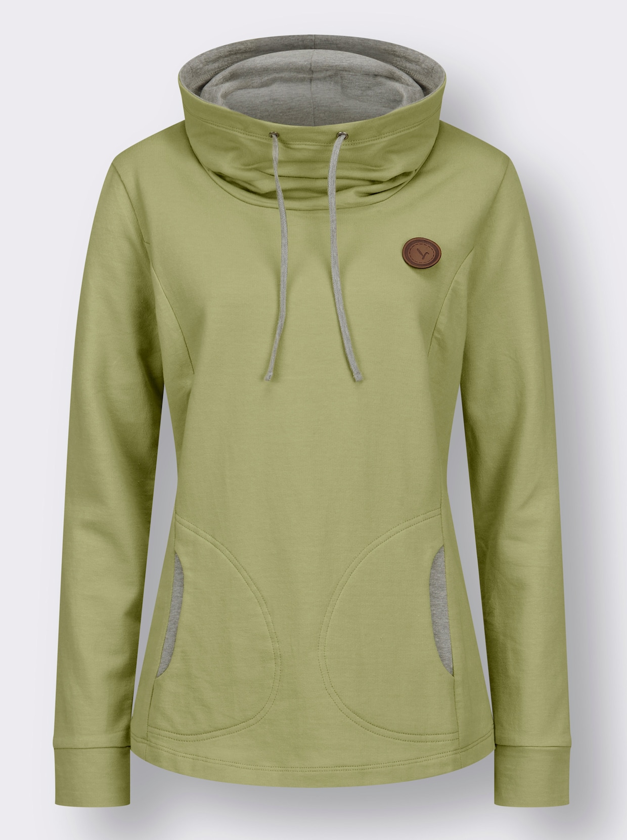 Sweatshirt - lindegroen/grijs