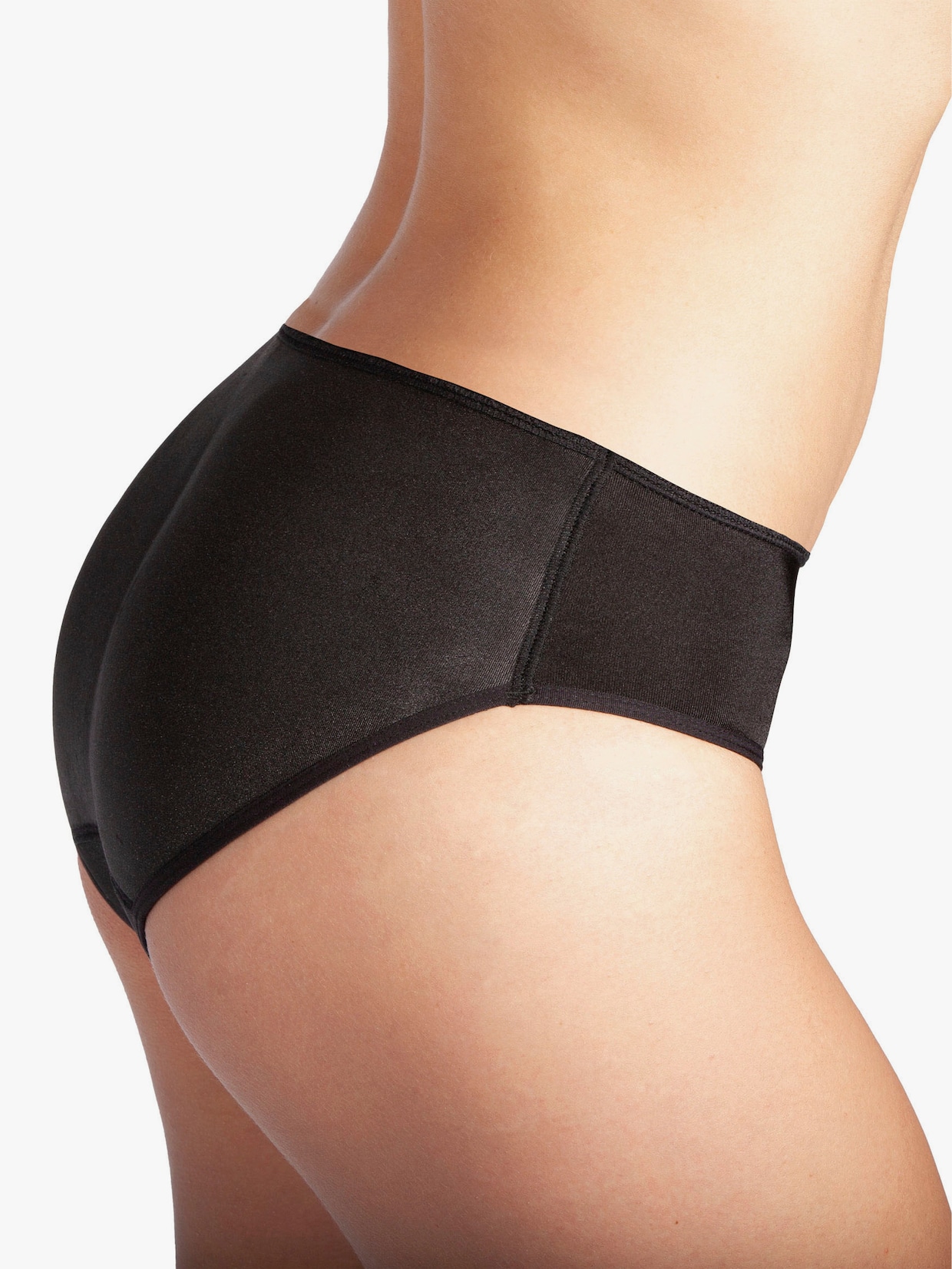 Po-Push-up-Slip mit Schaumstoff - schwarz