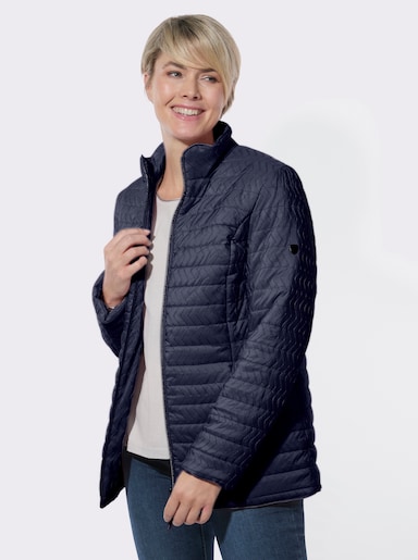 Steppjacke mit Reißverschluss-Taschen - marine