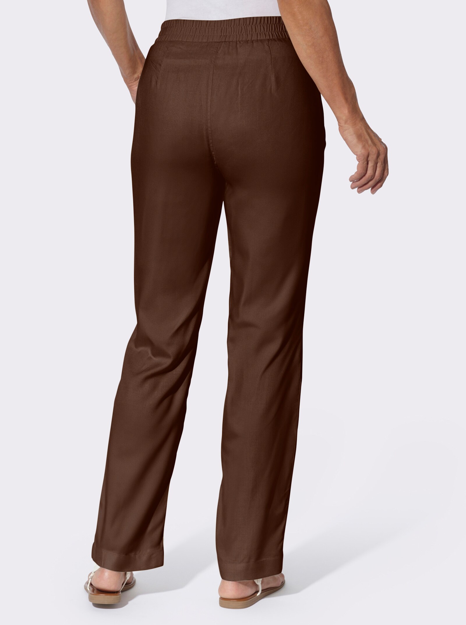 Schlupfhose mit Taschen - schoko