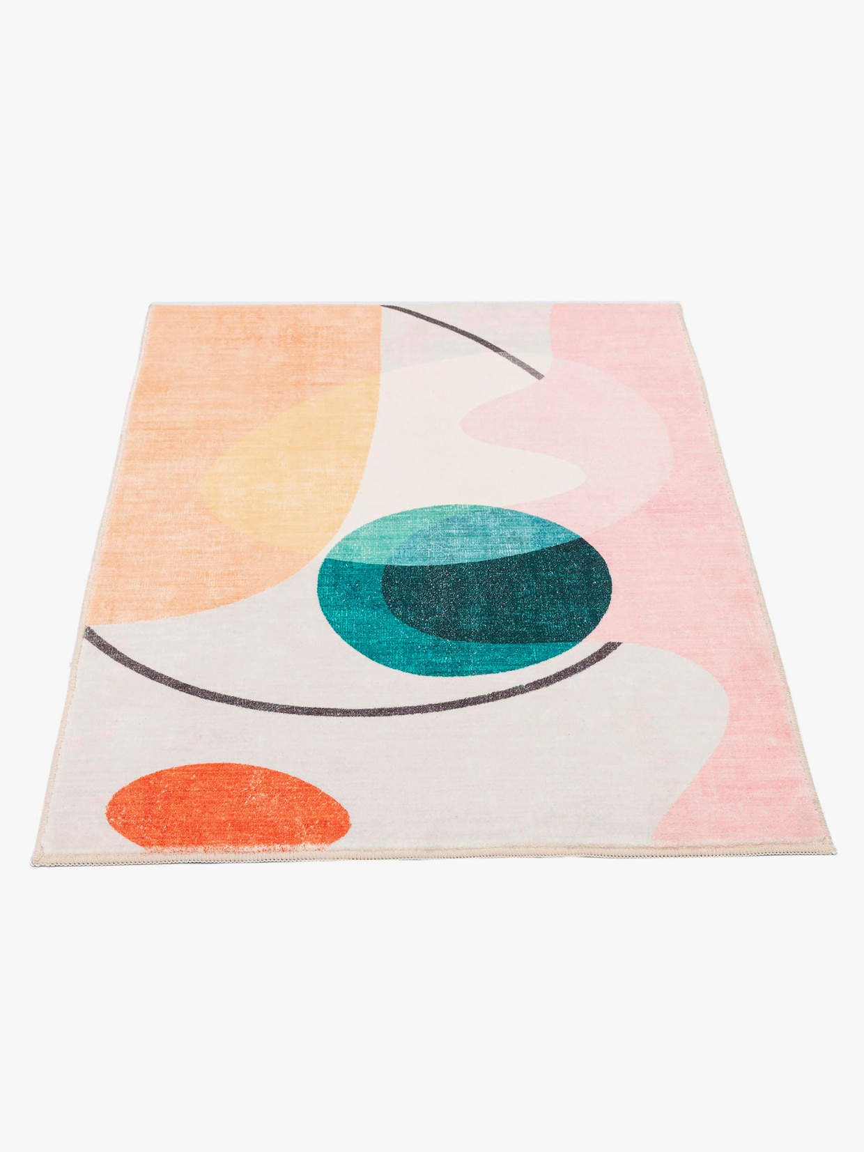 Theko Badematte - rosa-bunt