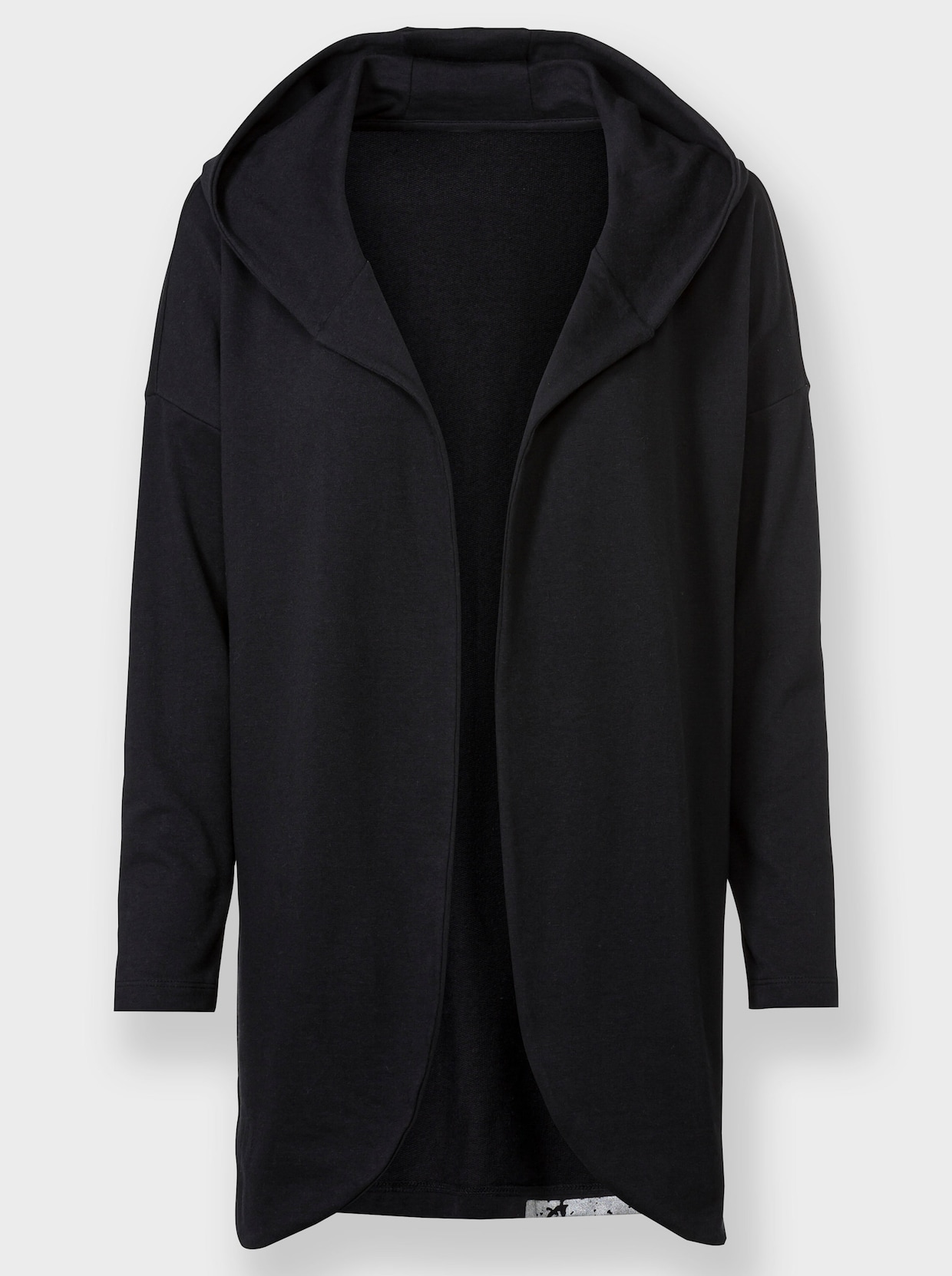 Sweatshirtjacke - schwarz-silberfarben-bedruckt
