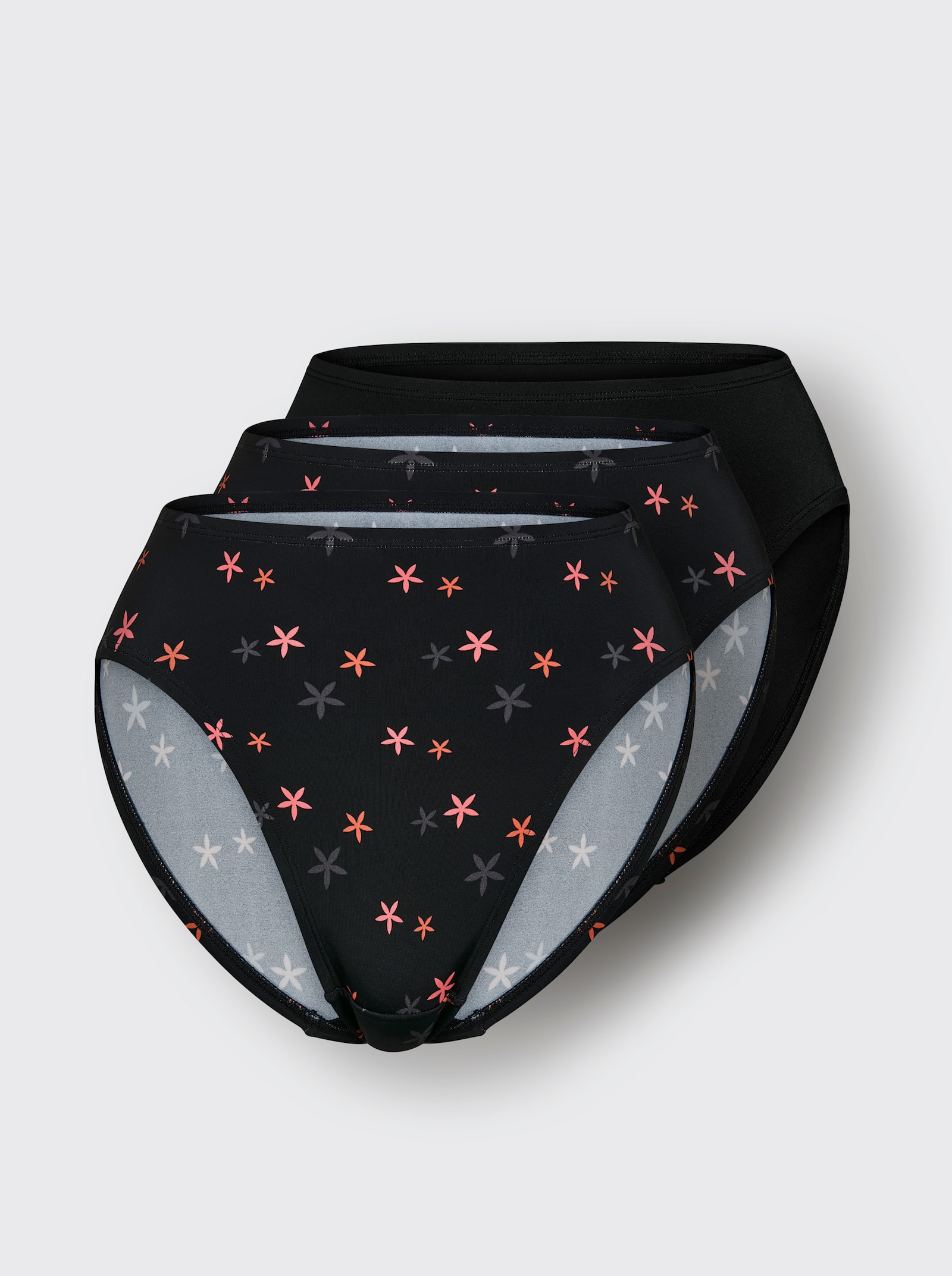 Jazzpants - 2x schwarz-bedruckt + 1x schwarz