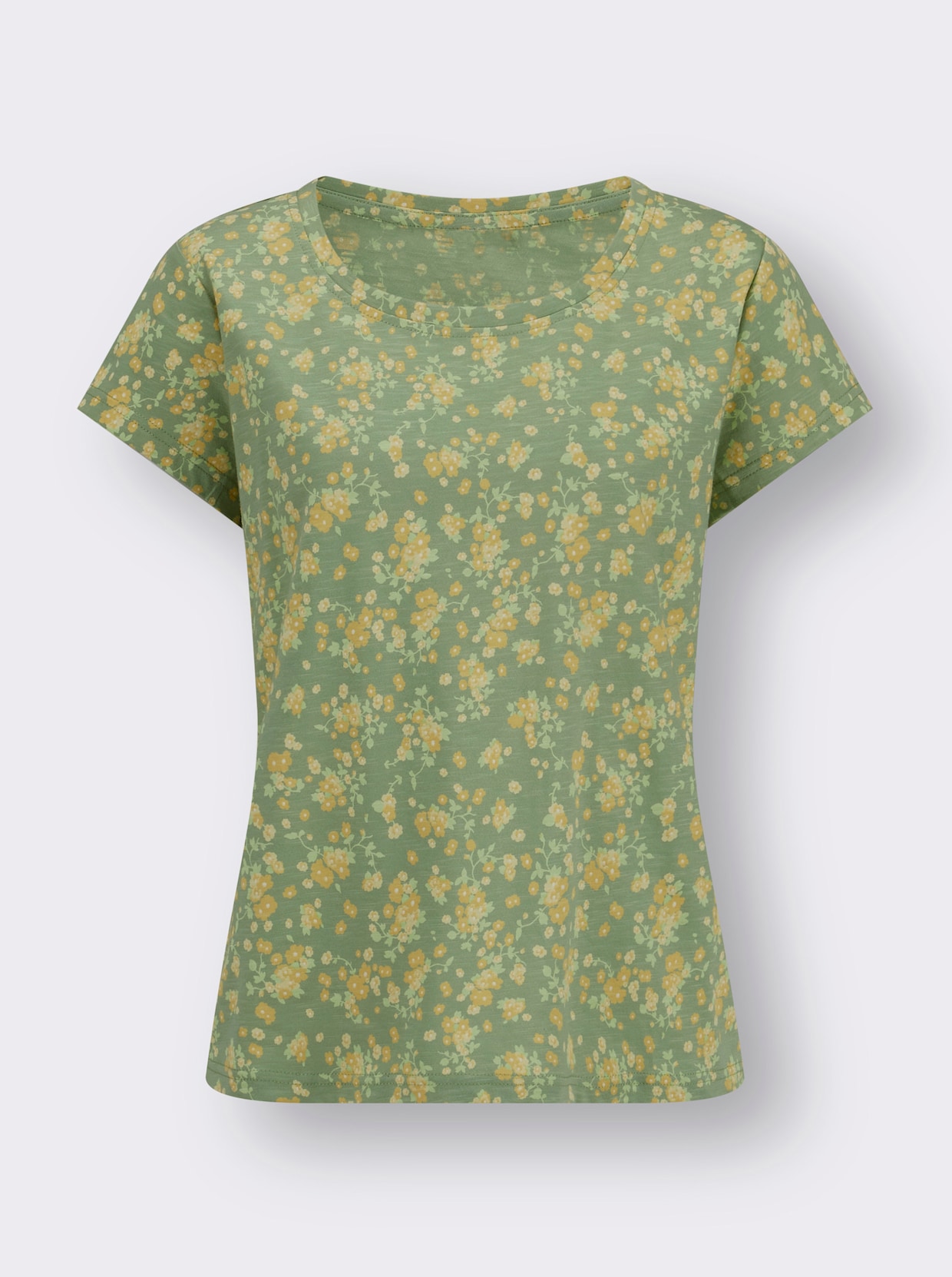 Bedrukt shirt - eucalyptus/citroen bedrukt