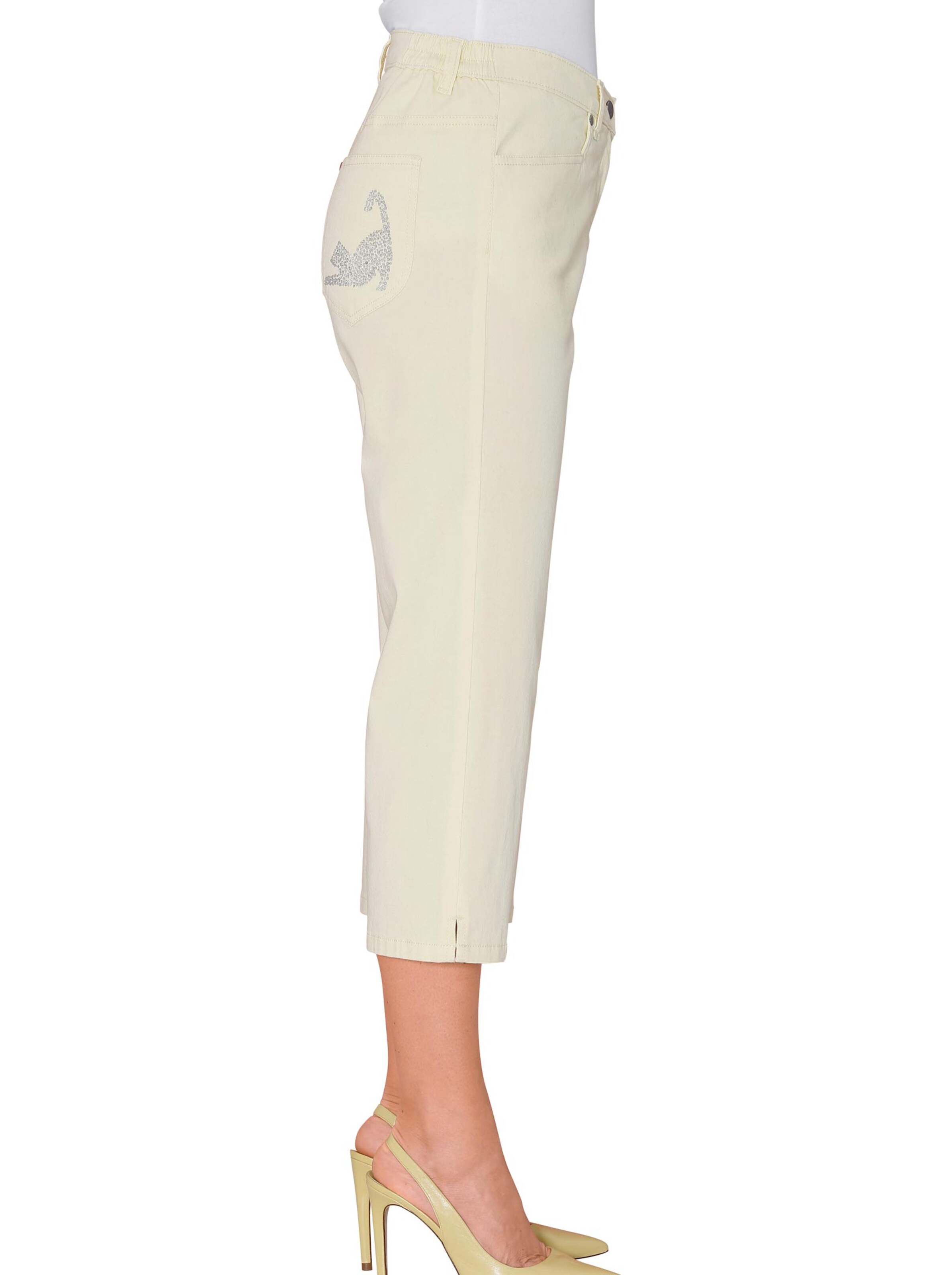 Capri-Jeans - vanillegelb