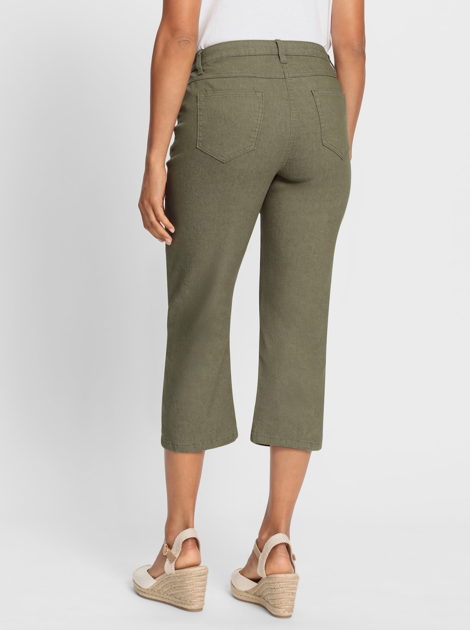 3/4-Hose in Stretch-Qualität - khaki