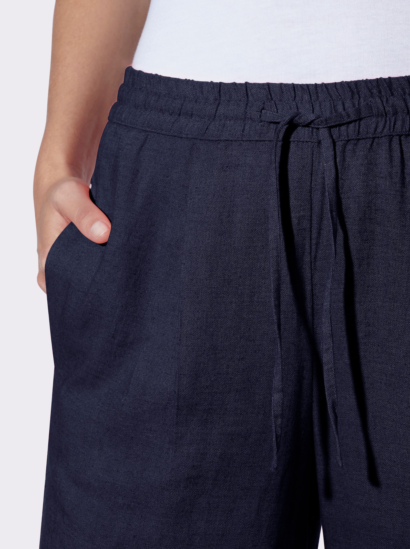 heine Hose mit Bundfalten - marine