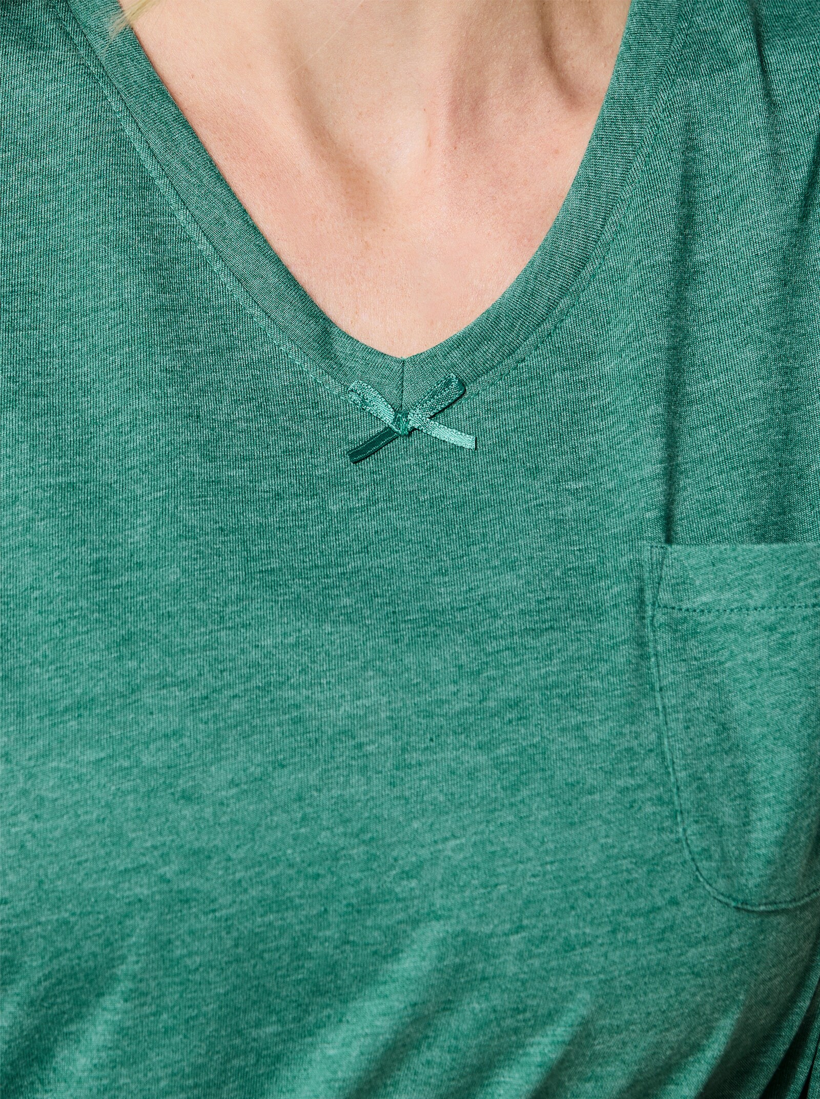 wäschepur Sleepshirts - grün-meliert + steingrau-meliert