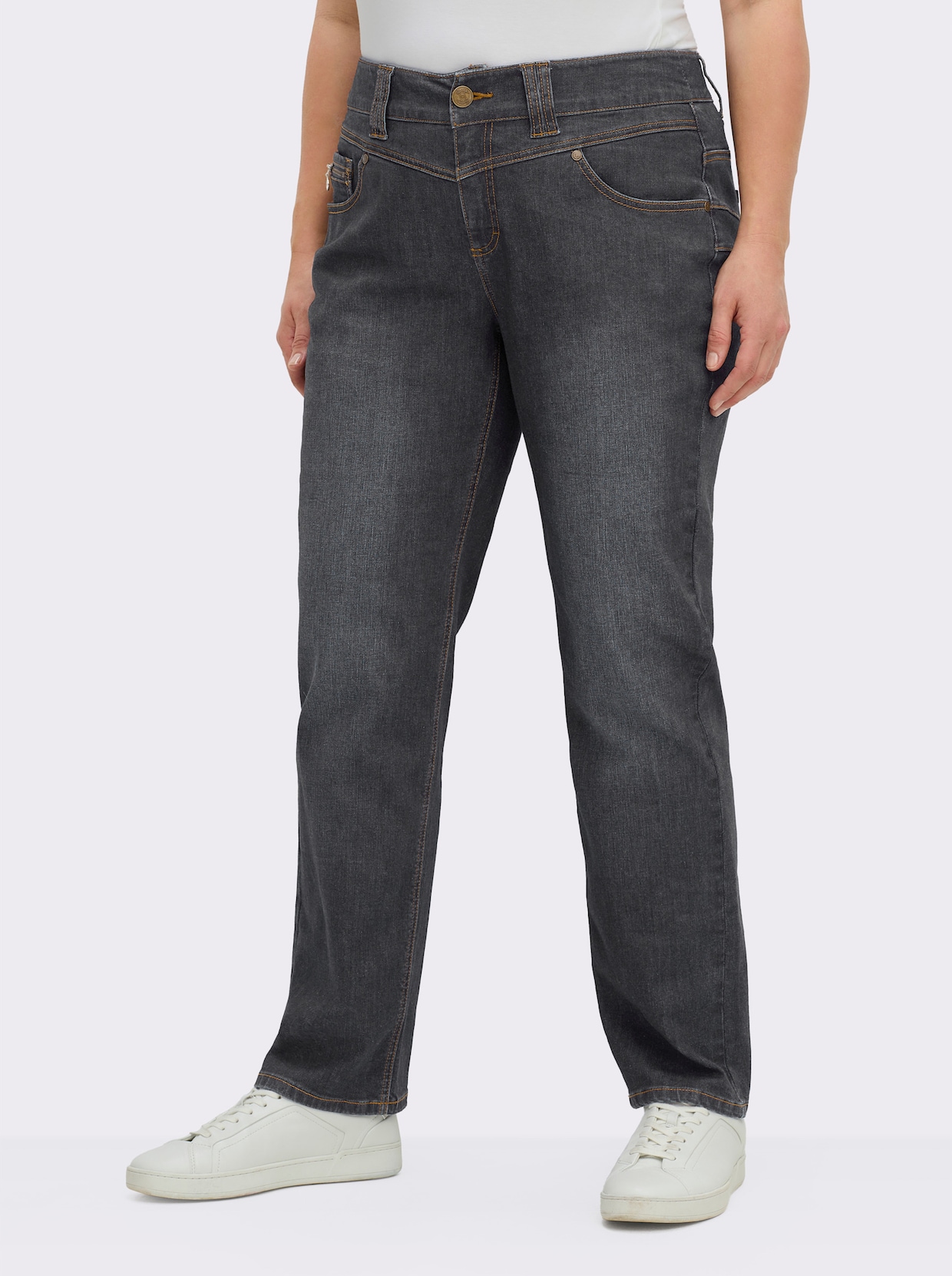sheego Jeans - anthrazit-grey-denim
