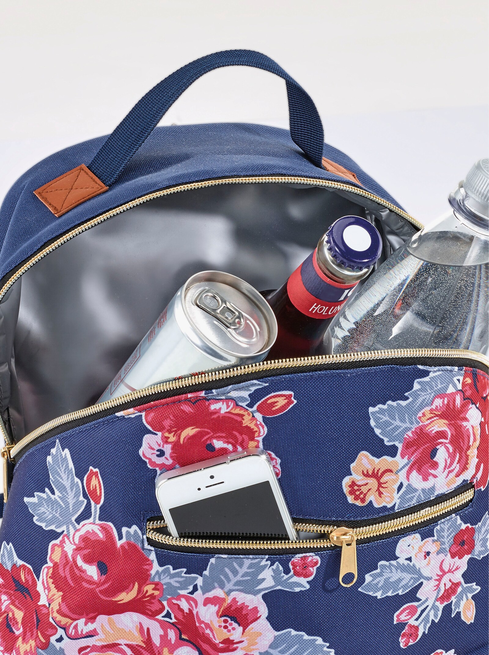 Rucksack - marine-geblümt