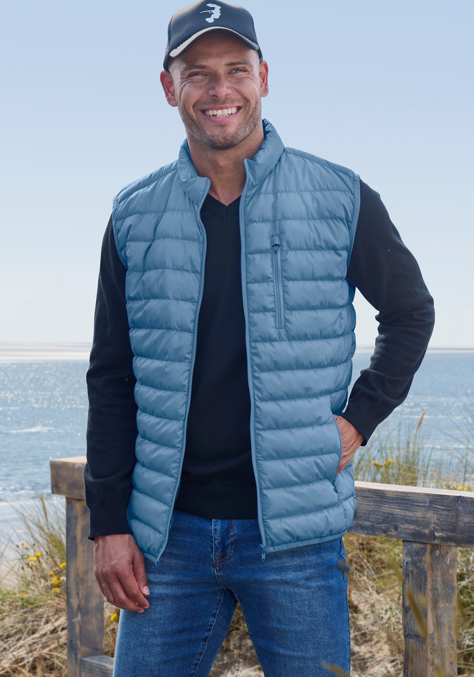 H.I.S Steppweste - hell blau