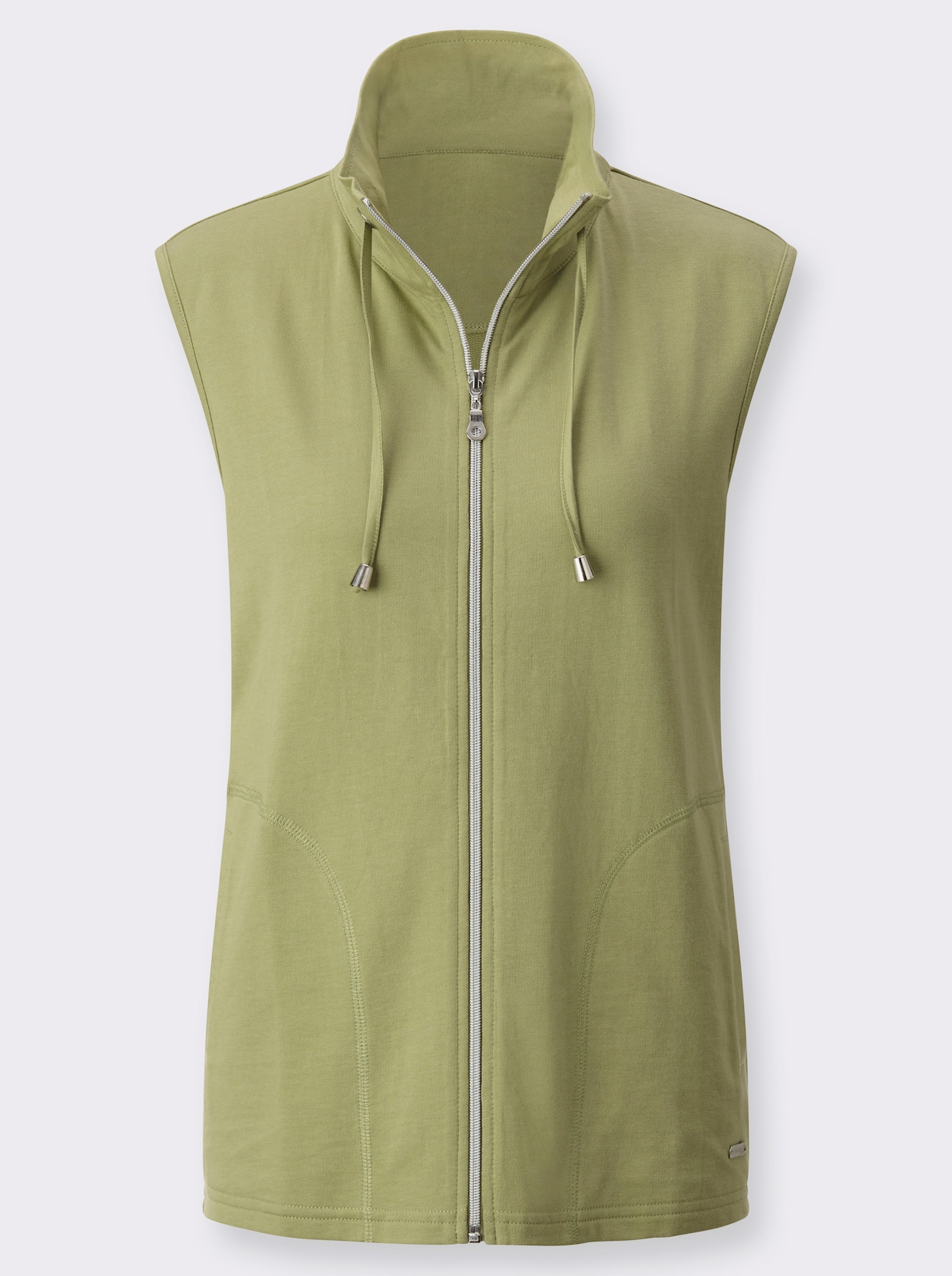 Gilet sweat - vert roseau