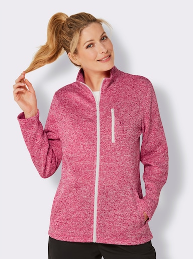 Catamaran Sports Strickfleece-Jacke - pink-ecru-meliert