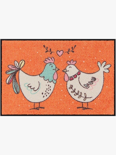 Salonloewe Fußmatte - orange-bedruckt