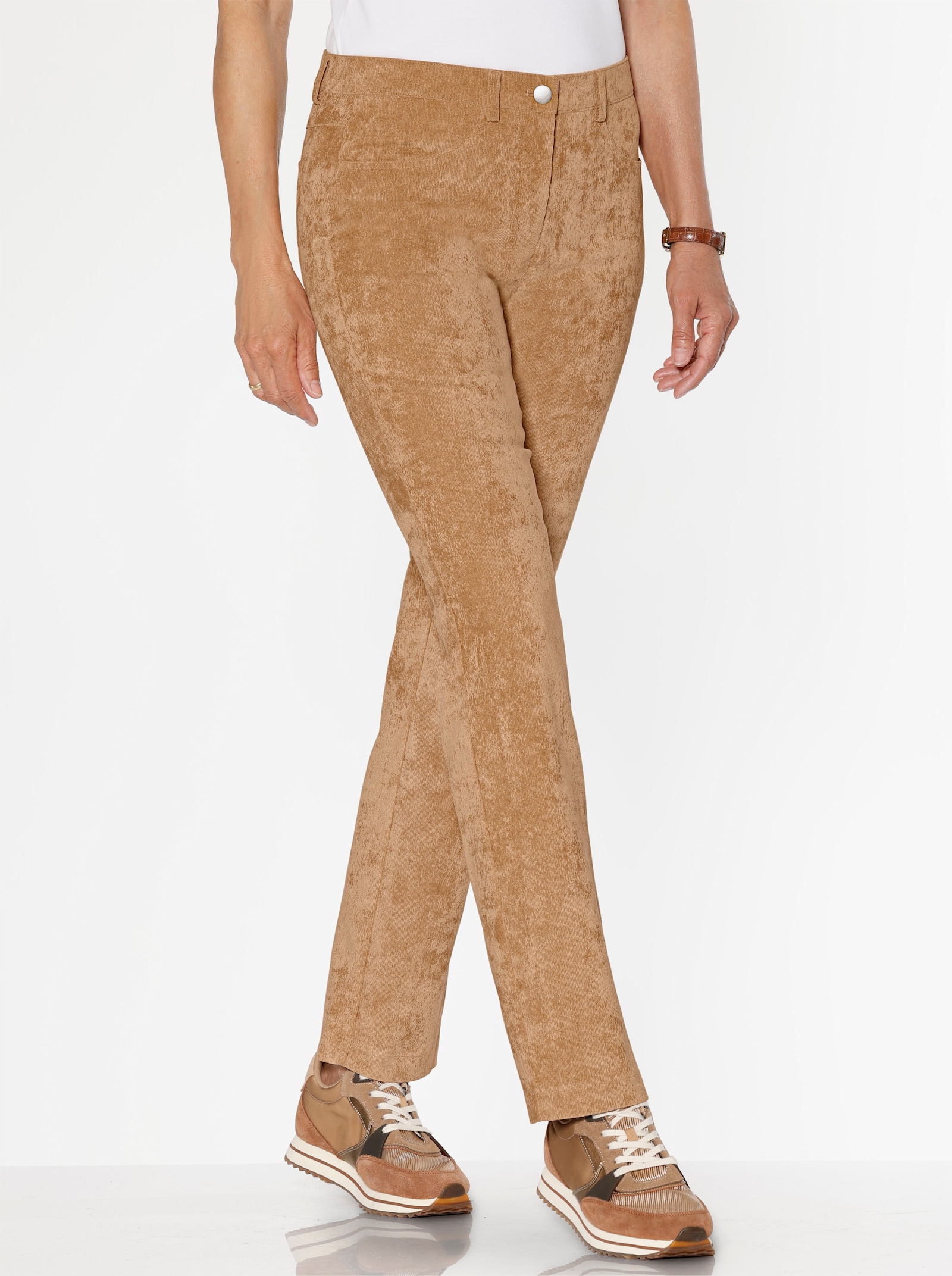 Cordhose mit Stretch-Anteil - camel