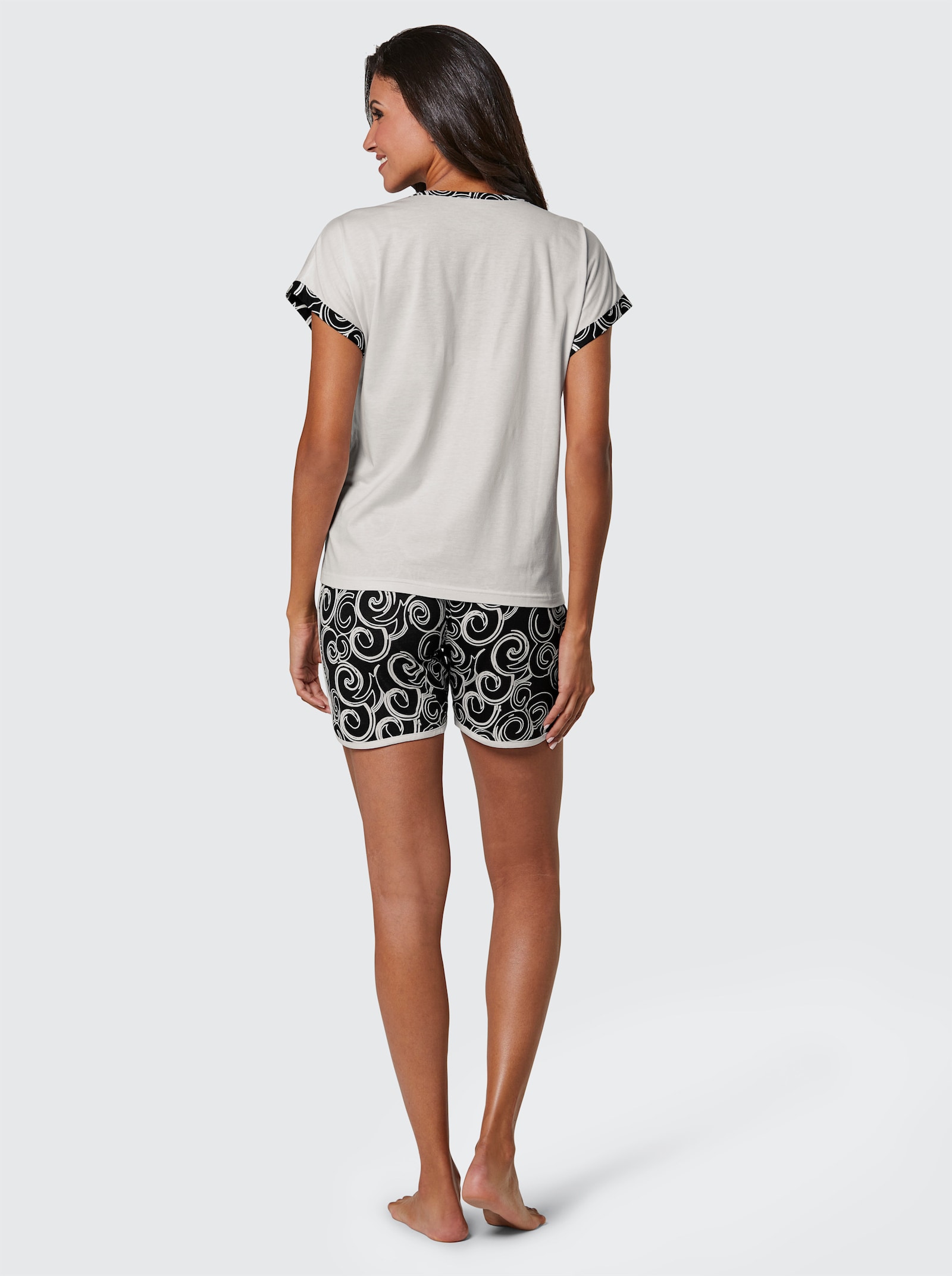 wäschepur Shortys mit Allover-Druck - schwarz-bedruckt + weiß-bedruckt