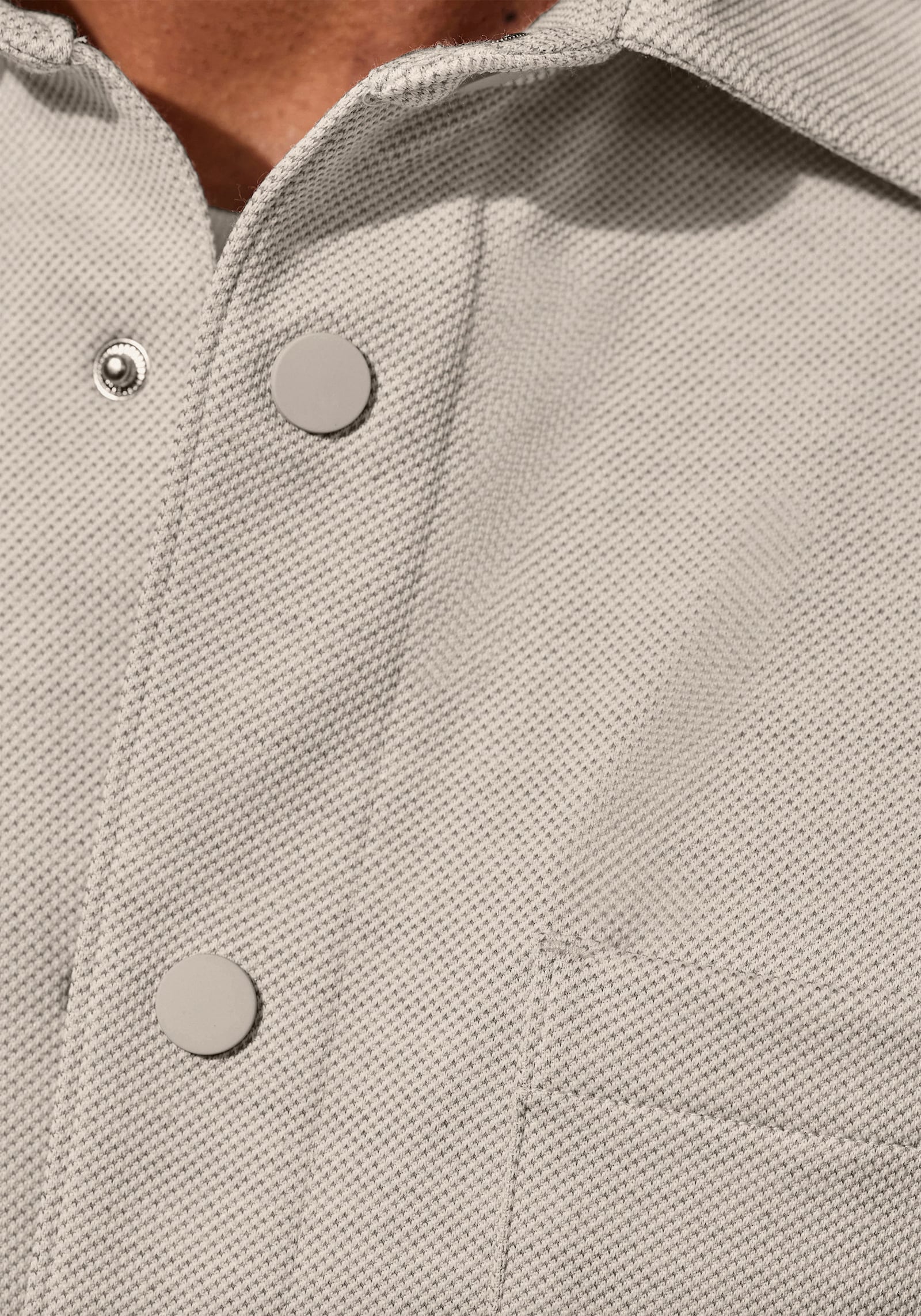 John Devin Hemdjacke - beige-meliert