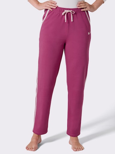 feel good Dehnbund-Hose mit Kontrast-Details - erika-hellrosé