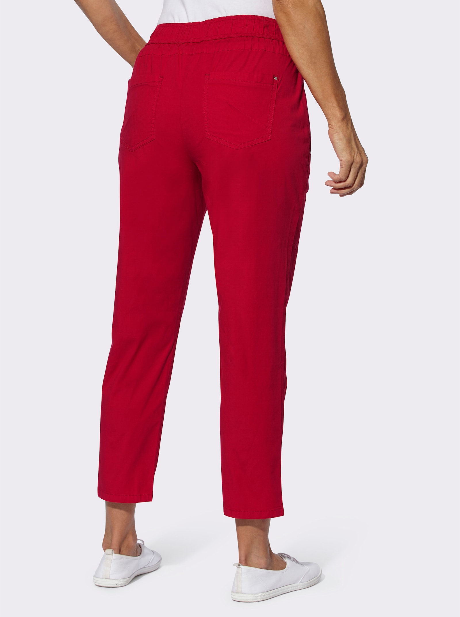 7/8-Hose mit Reißverschluss-Taschen - rot