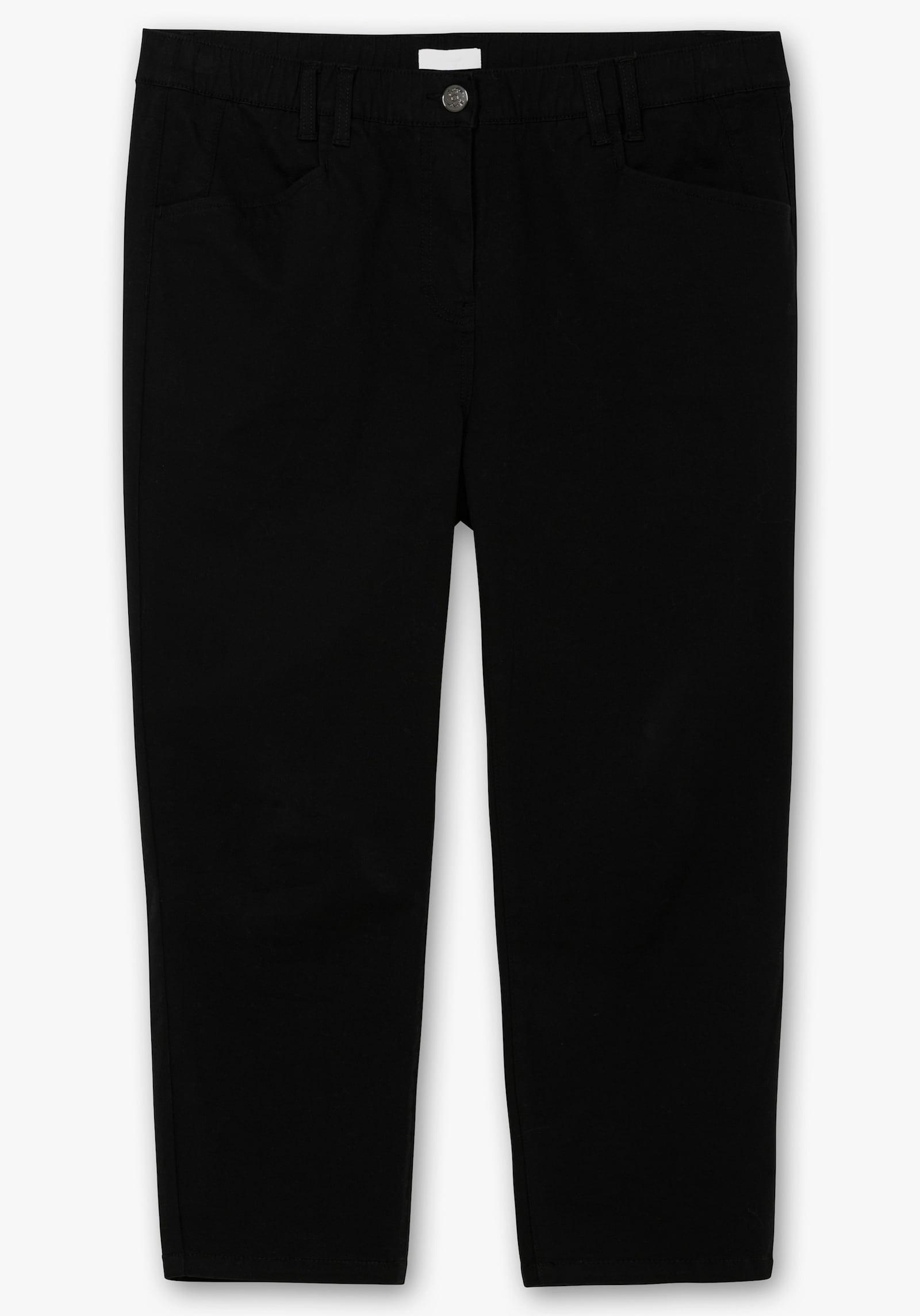 sheego 7/8-Hose mit Gummibund, schmale Beinform - schwarz