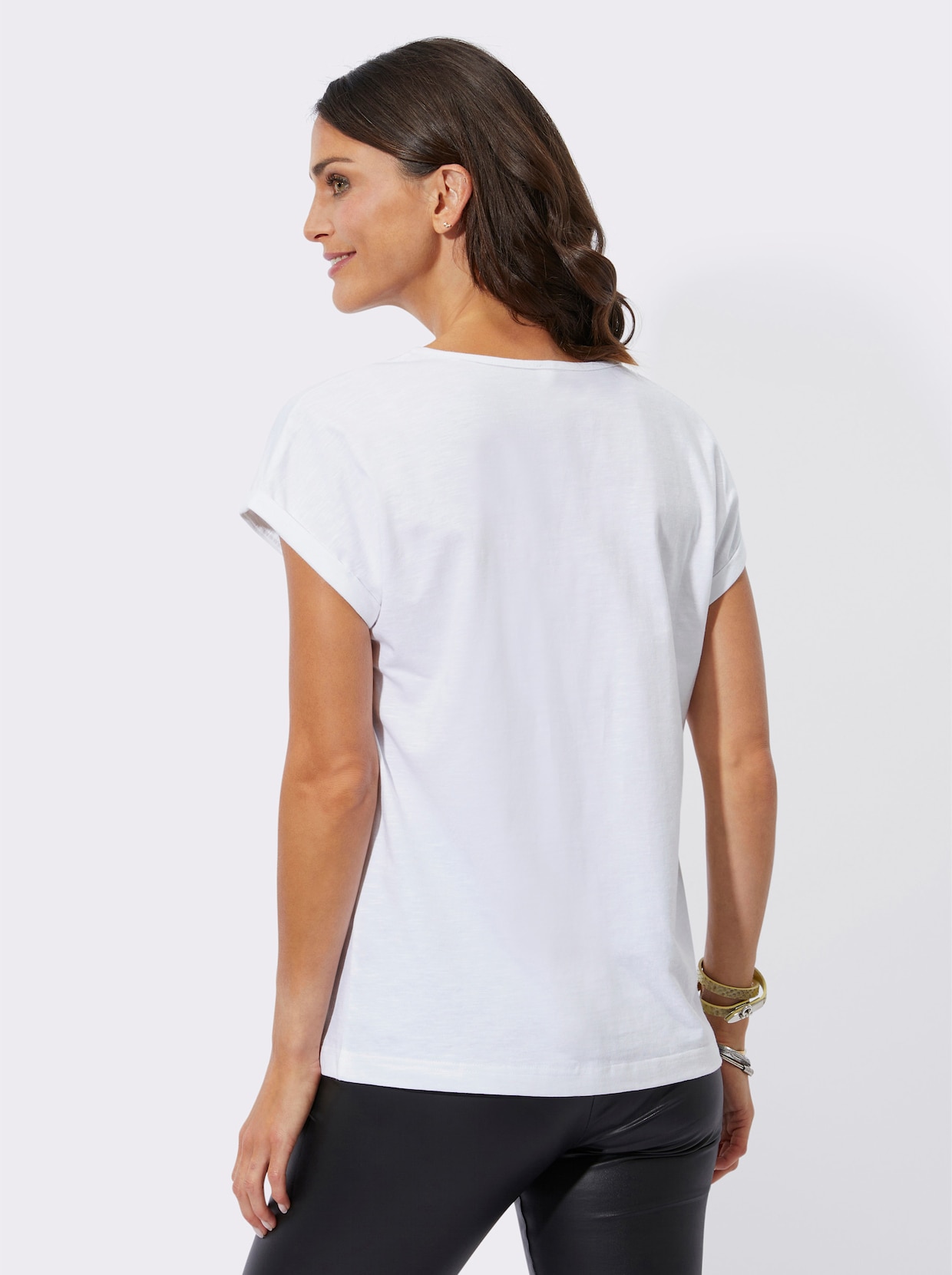 Shirt - jade/wit