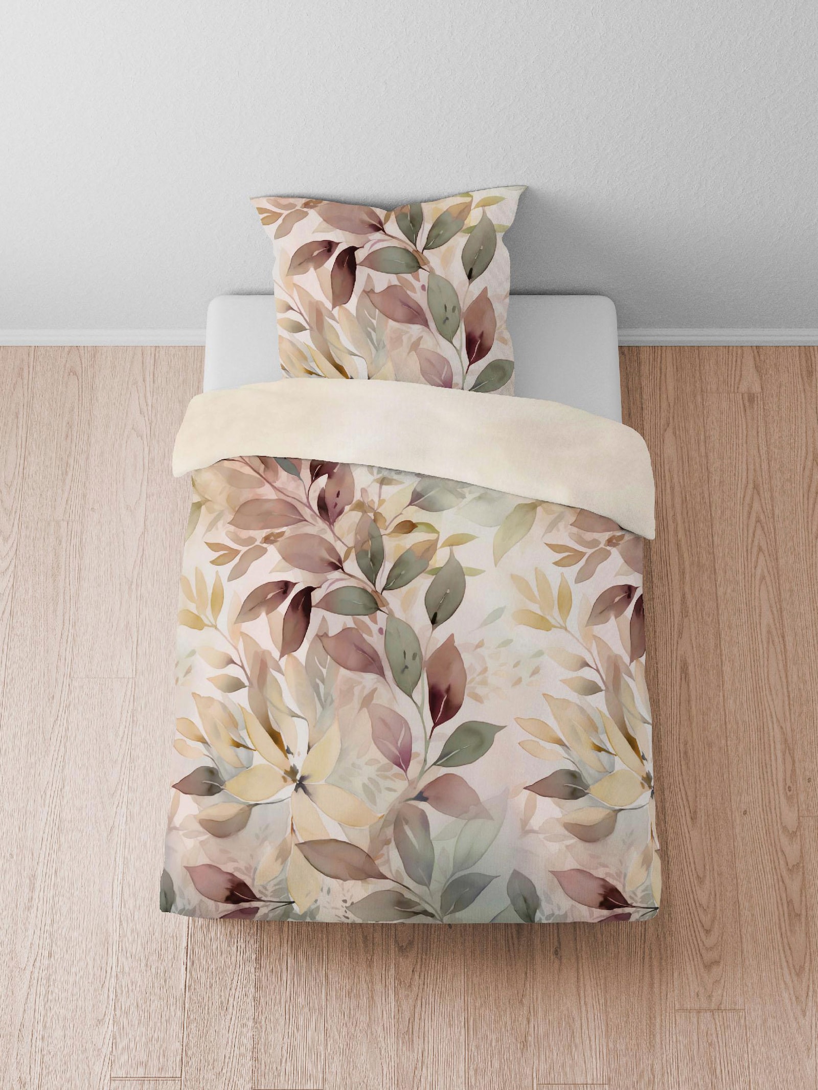 Biberna Bettwäsche - braun-bedruckt