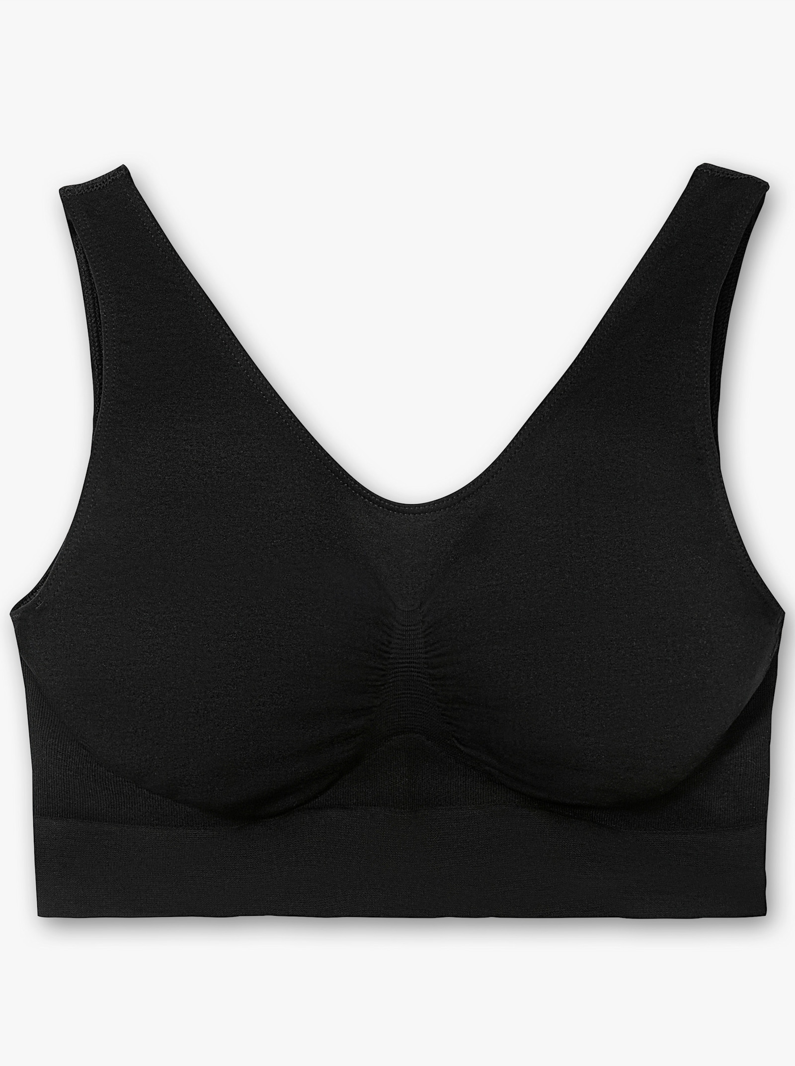 sheego T-Shirt-BH in Bustierform, Doppelpack - hautfarben+schwarz