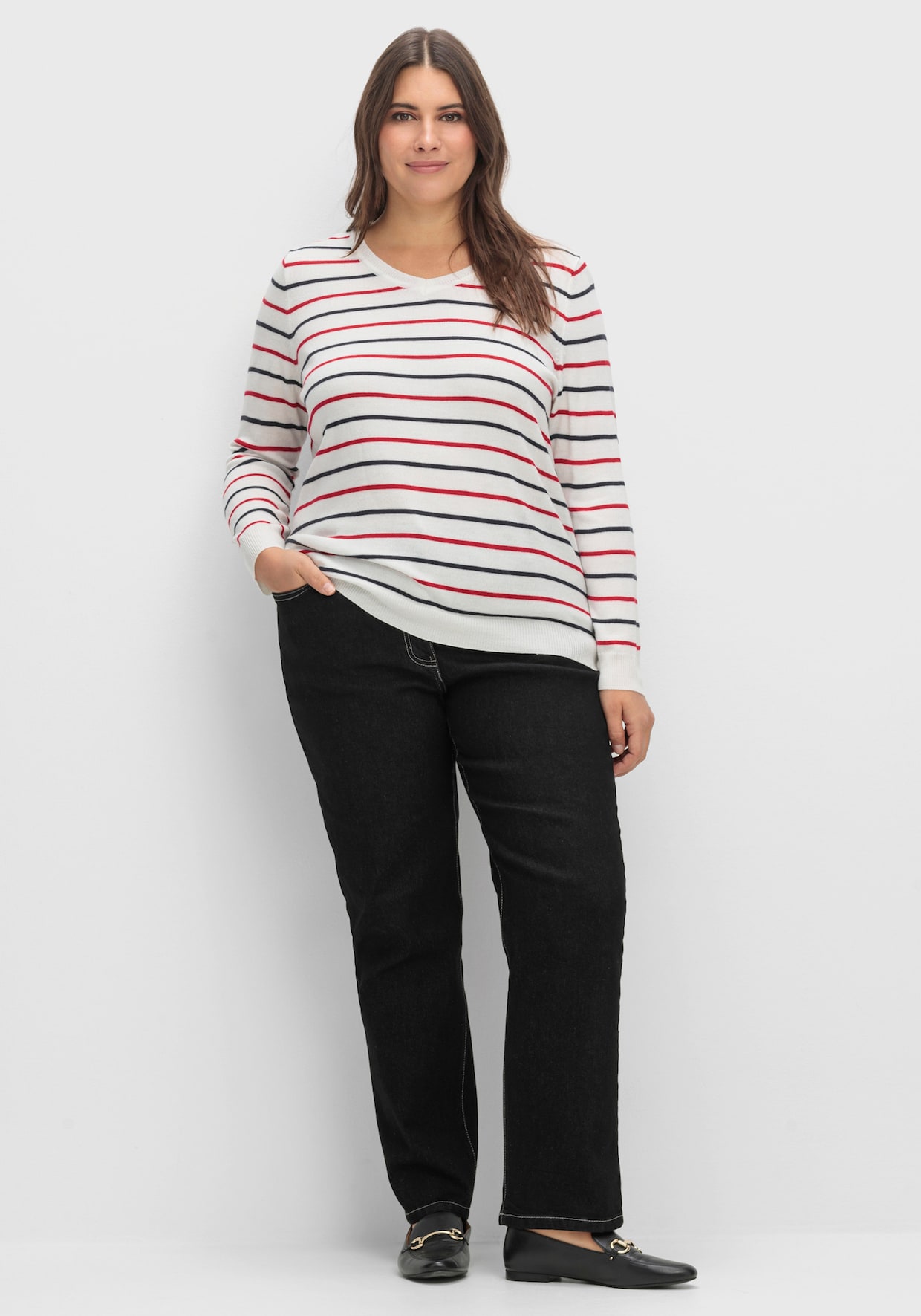 5-Pocket-Jeans mit Stickerei-Motiv - black-denim