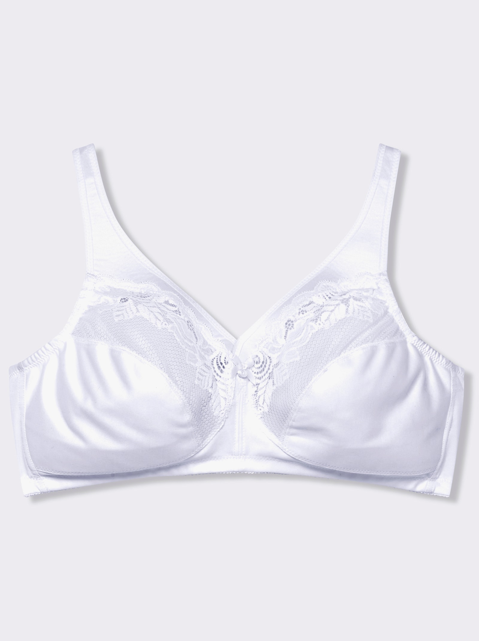 Glamorise Minimizer-BH ohne Bügel mit Spitzeneinsatz - weiß