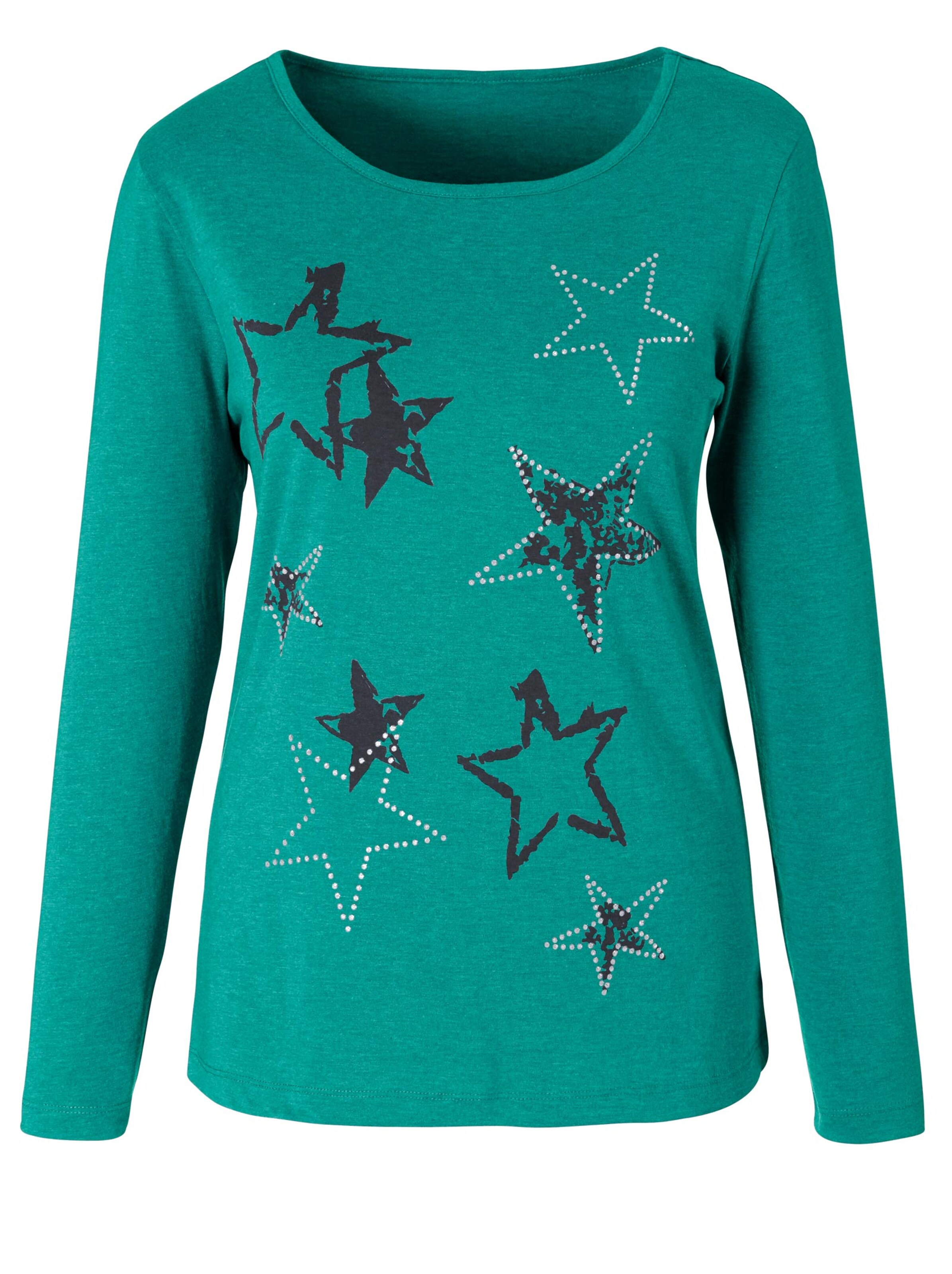 Shirt - seegrün-meliert