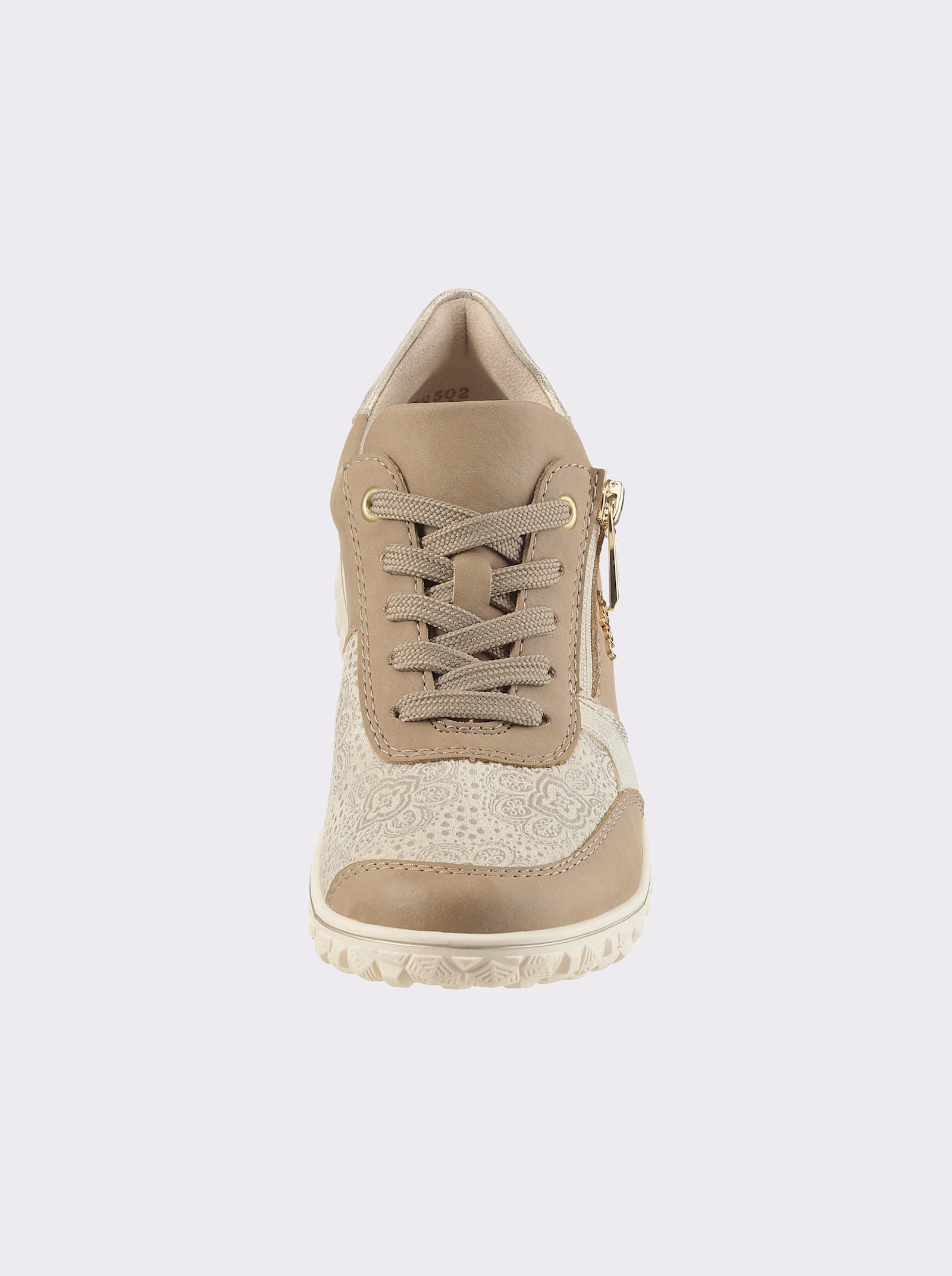 Rieker Schnürschuh mit Stretch-Einsatz, für kräftige Füße - beige