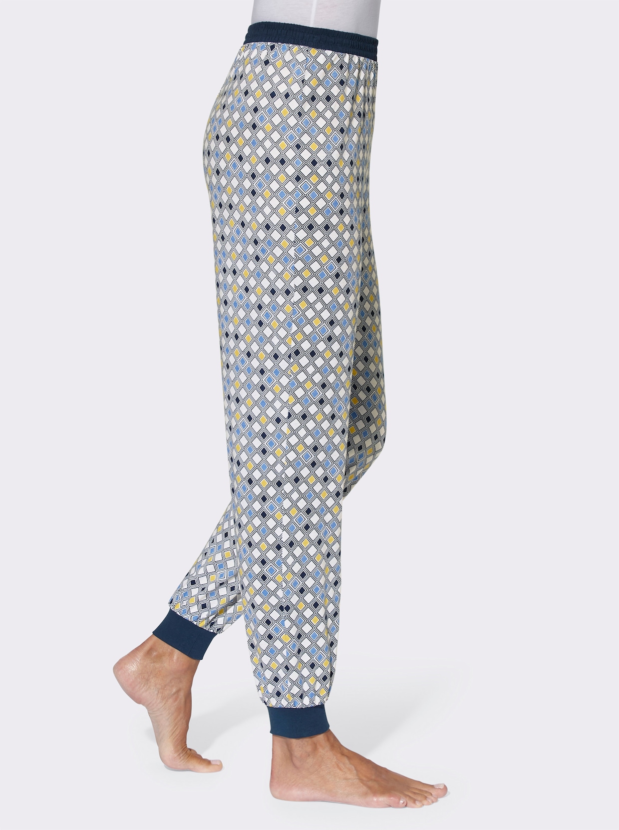 Schlafanzug-Hose - himmelblau-bedruckt