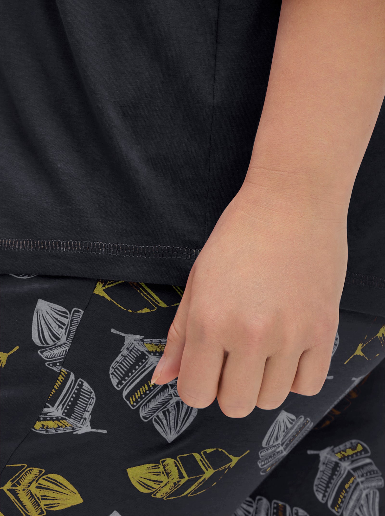 wäschepur Schlafanzug mit Glanz-Effekten - marine