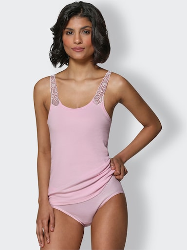 wäschepur Trägertop mit Spitze - hellrosé