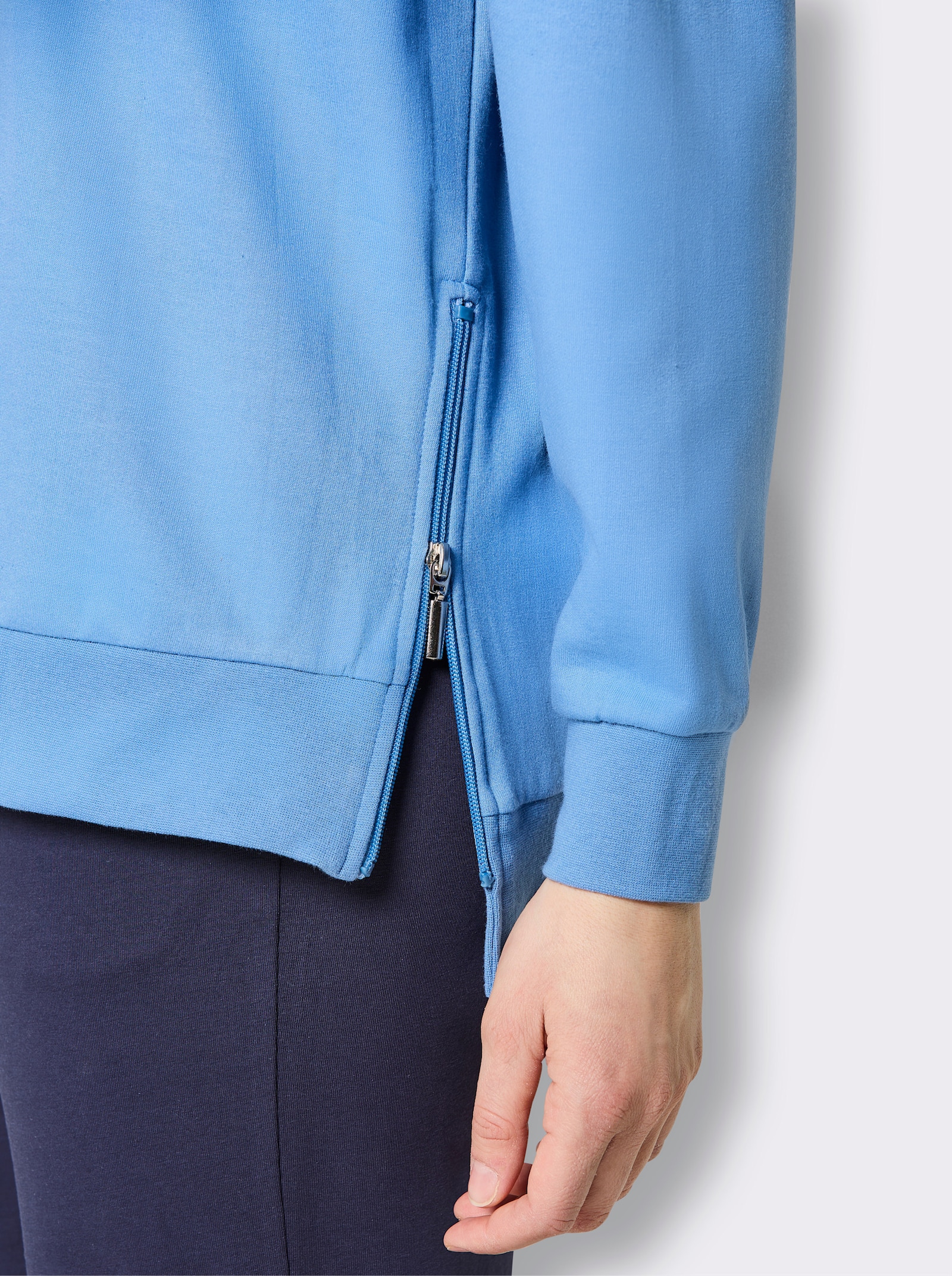 Catamaran Sports Freizeitshirt mit Biese vorne - mittelblau