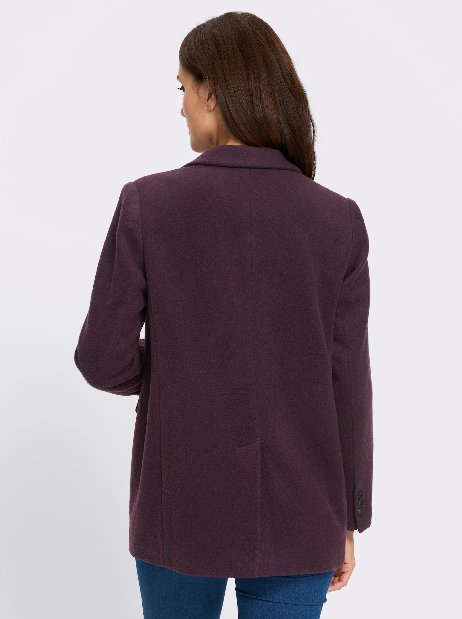 heine Blazer mit Woll-Anteil - aubergine