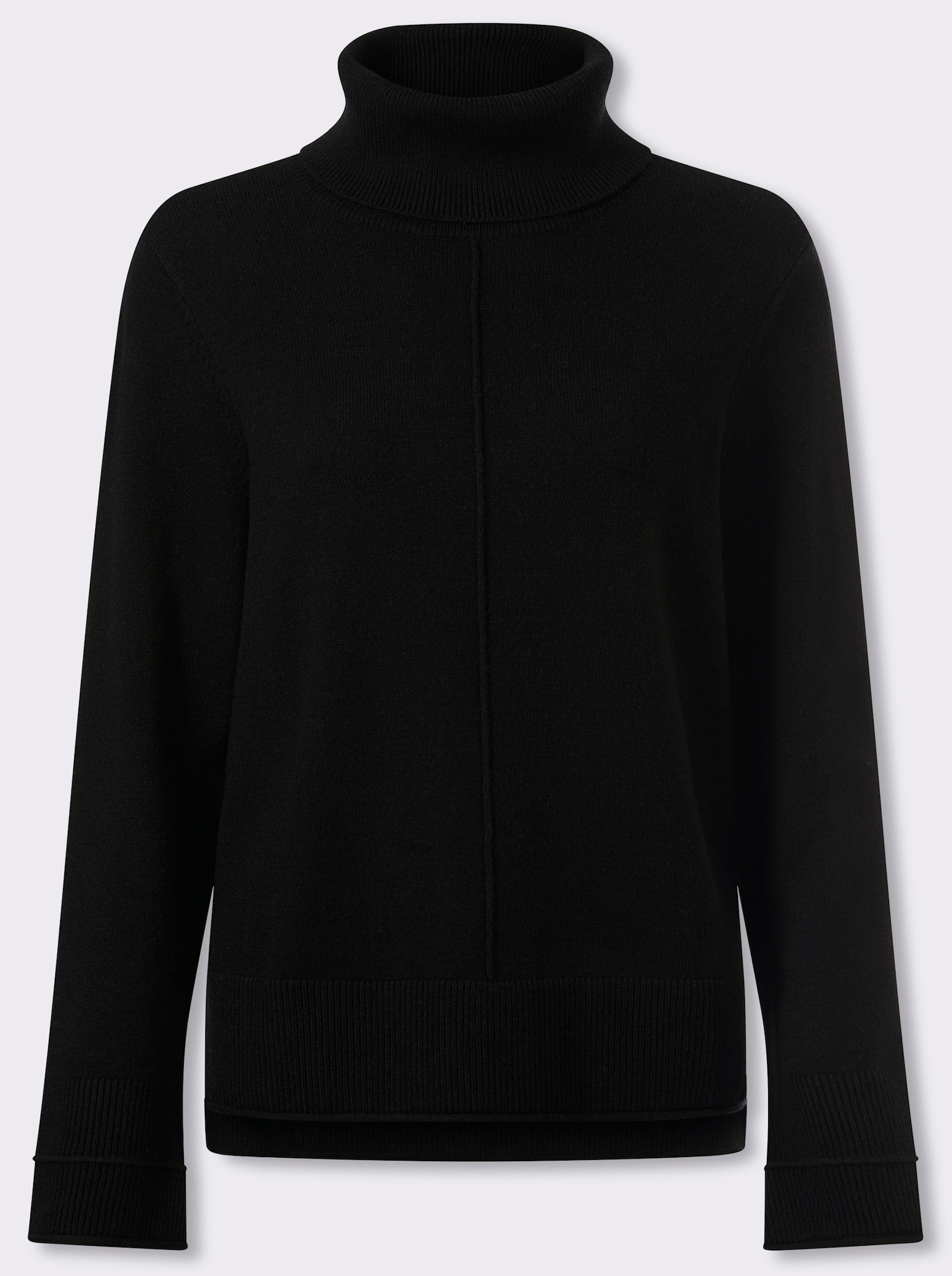 heine Rollkragenpullover mit Trompetenärmel - schwarz