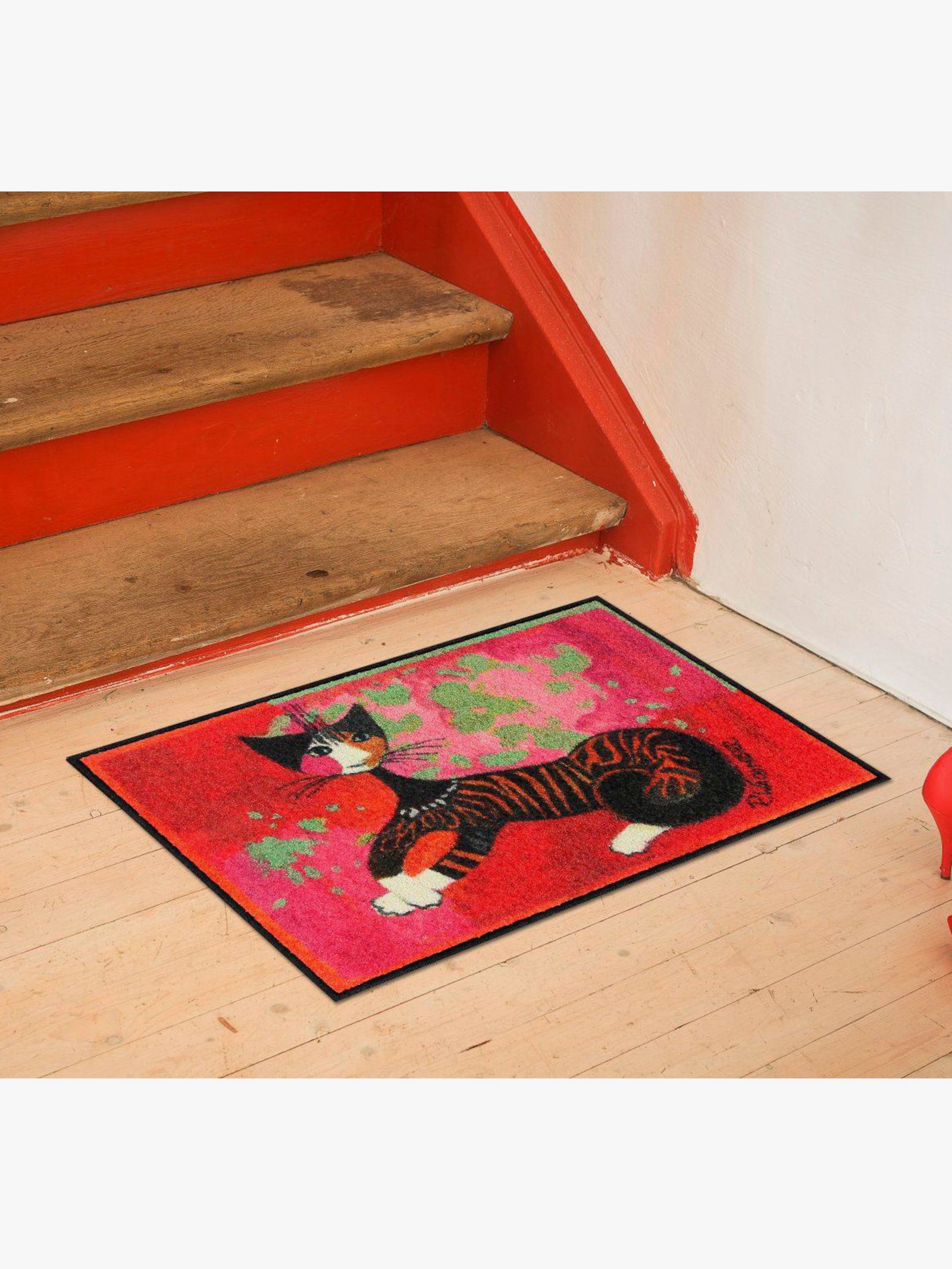 Salonloewe Fußmatte - rot-gemustert